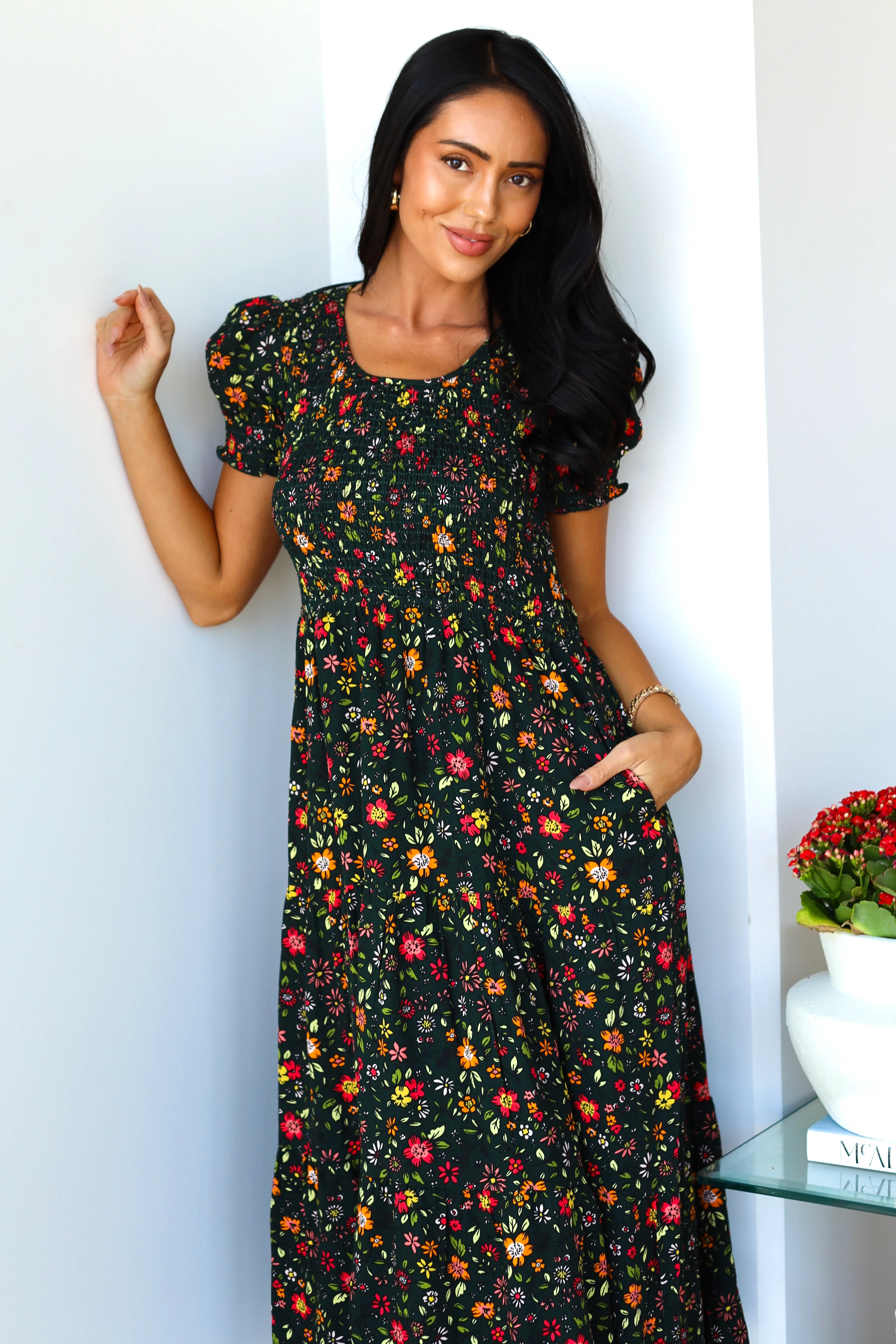 The McCall Hunter Green Dresses - XNAUWBI