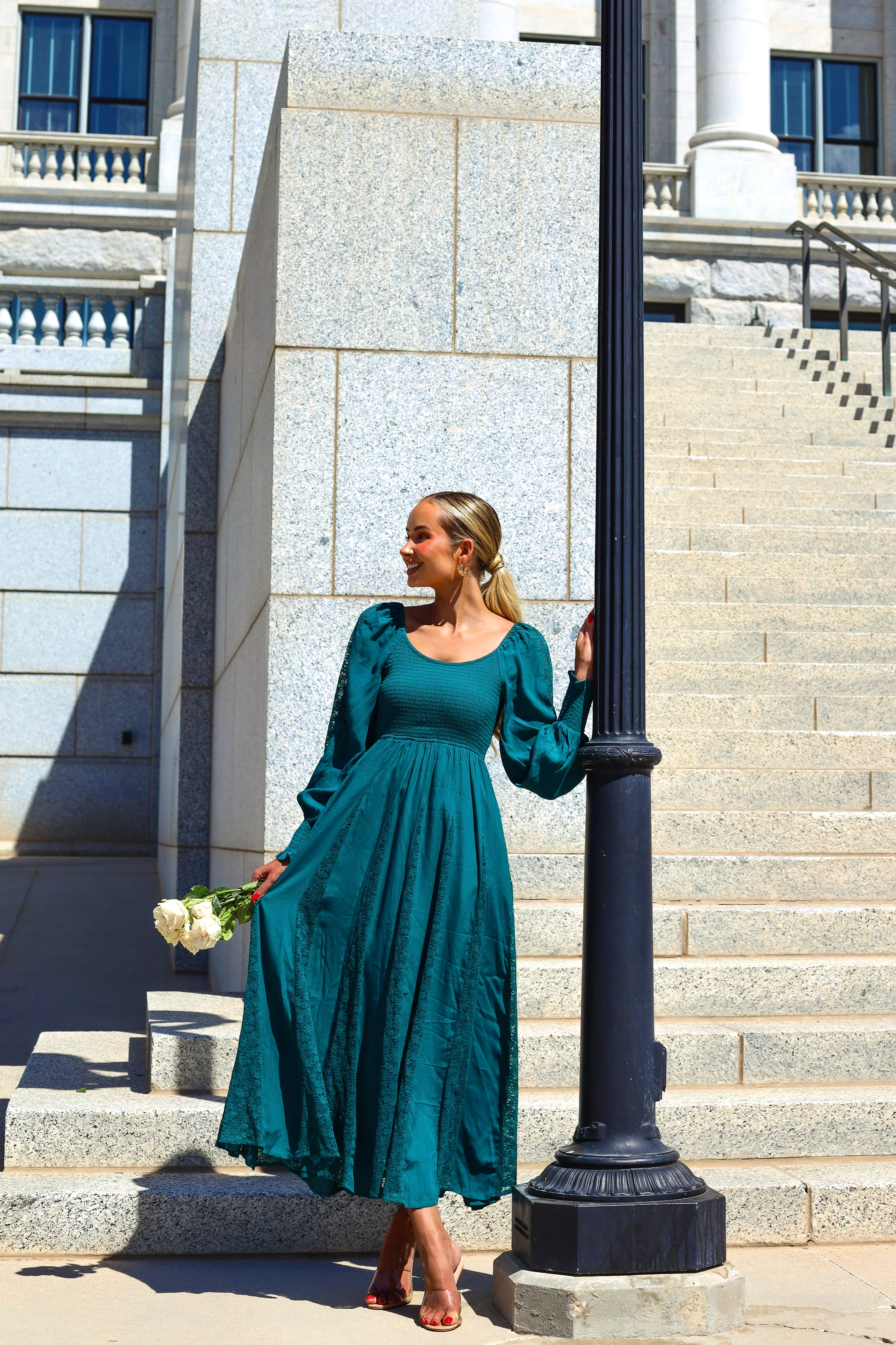The Brenet Dark Jewel Teal Dresses - XNAUWBI