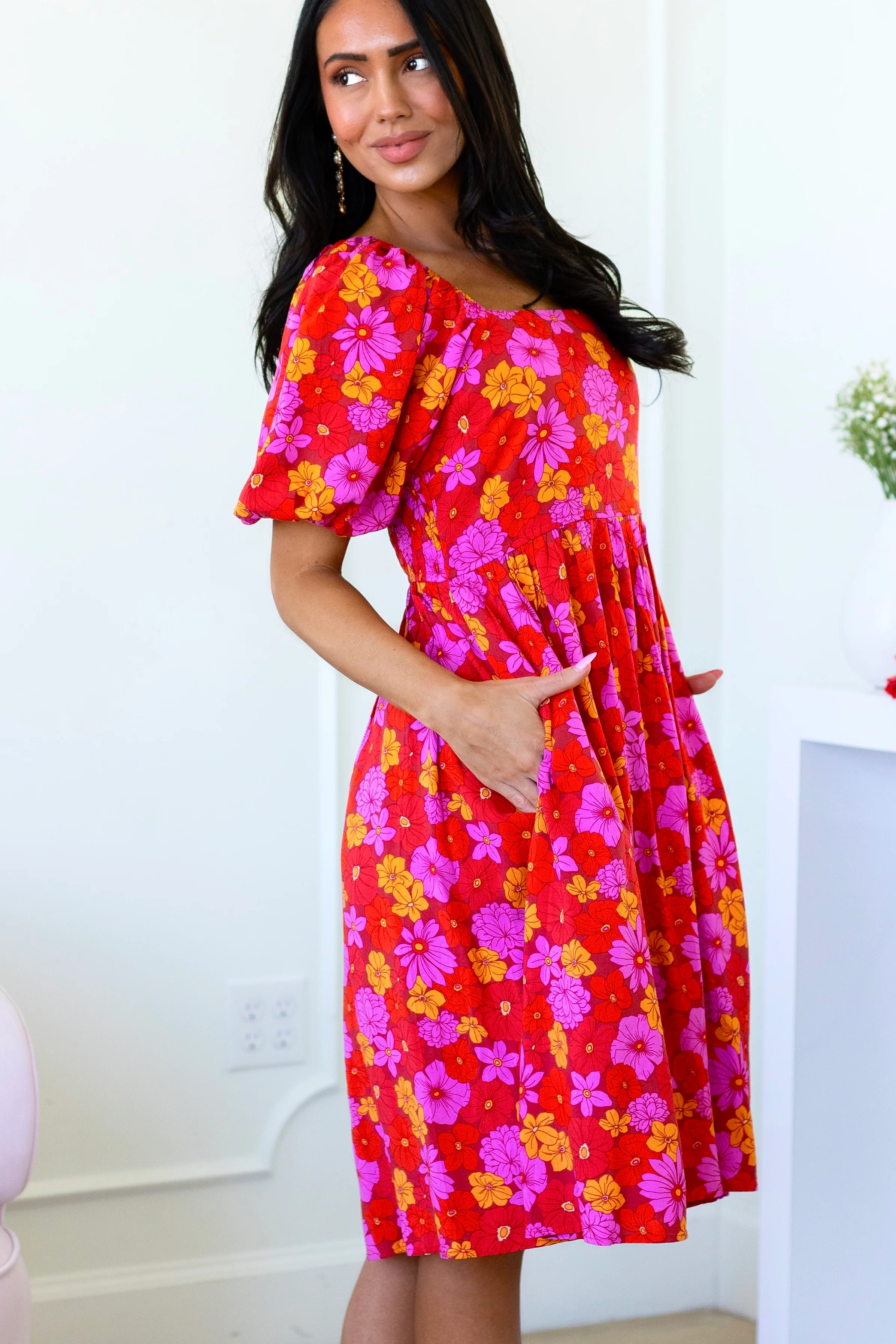 The Jaceline Dusty Red/Lavender/Peach Dresses - XNAUWBI