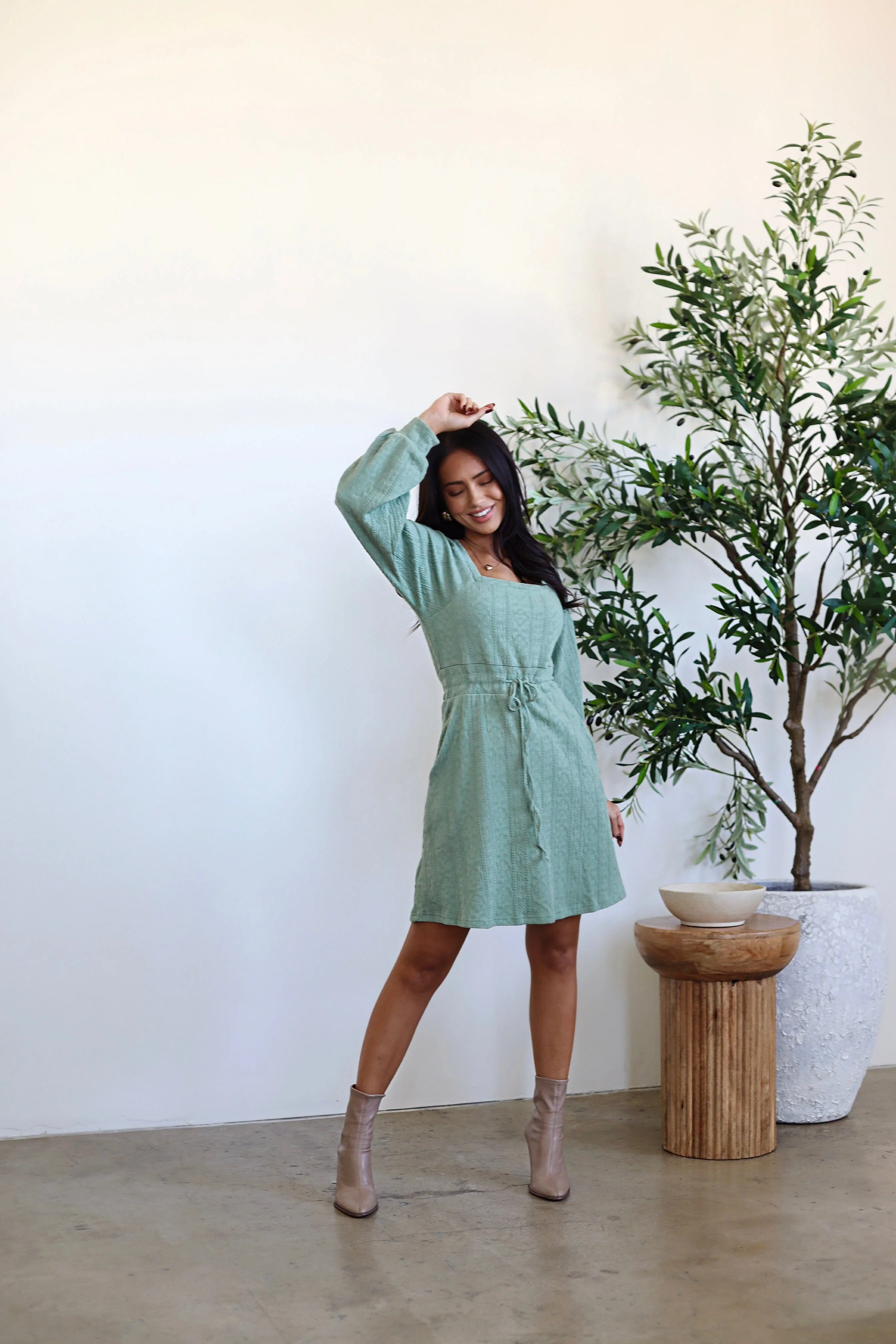 The Umma Sage Green Dresses - XNAUWBI