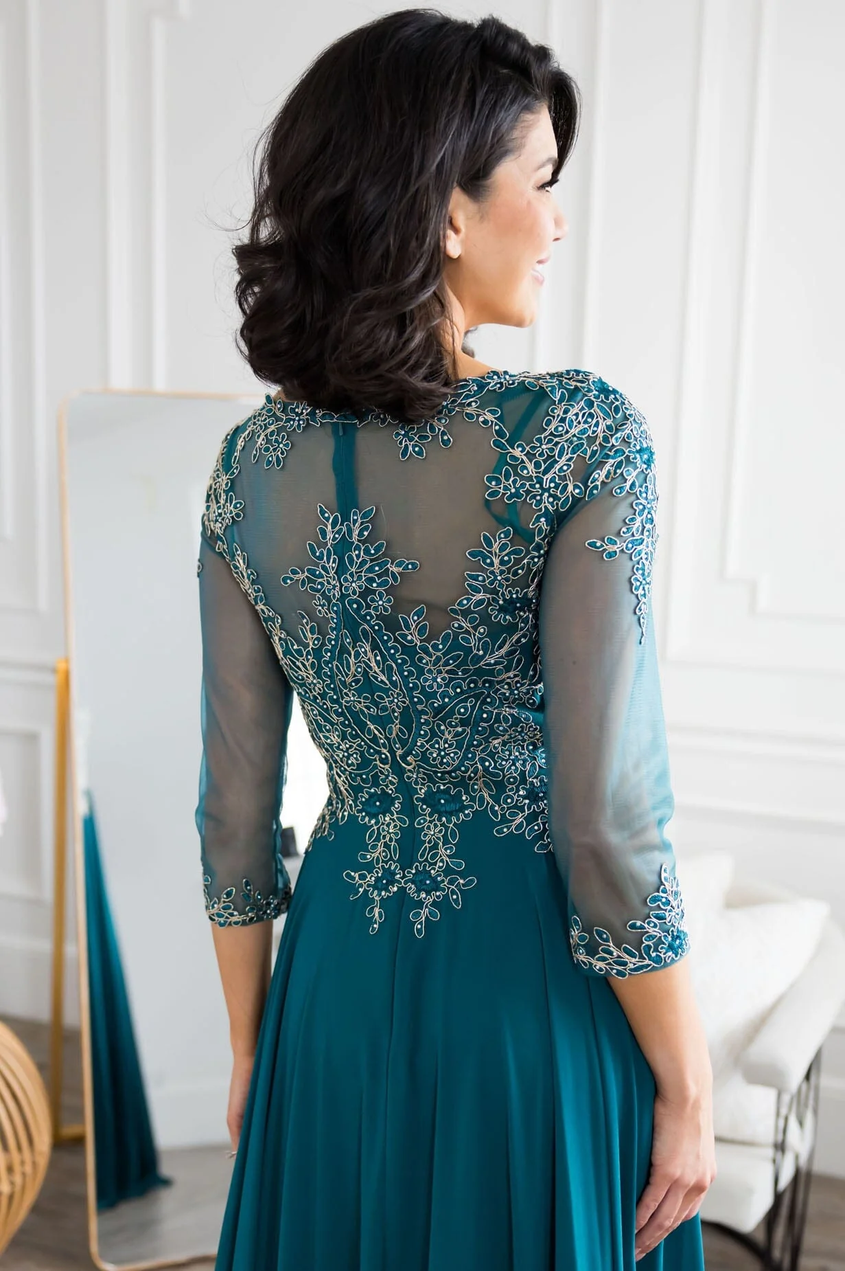 The Aurora Rich Teal Dresses - XNAUWBI