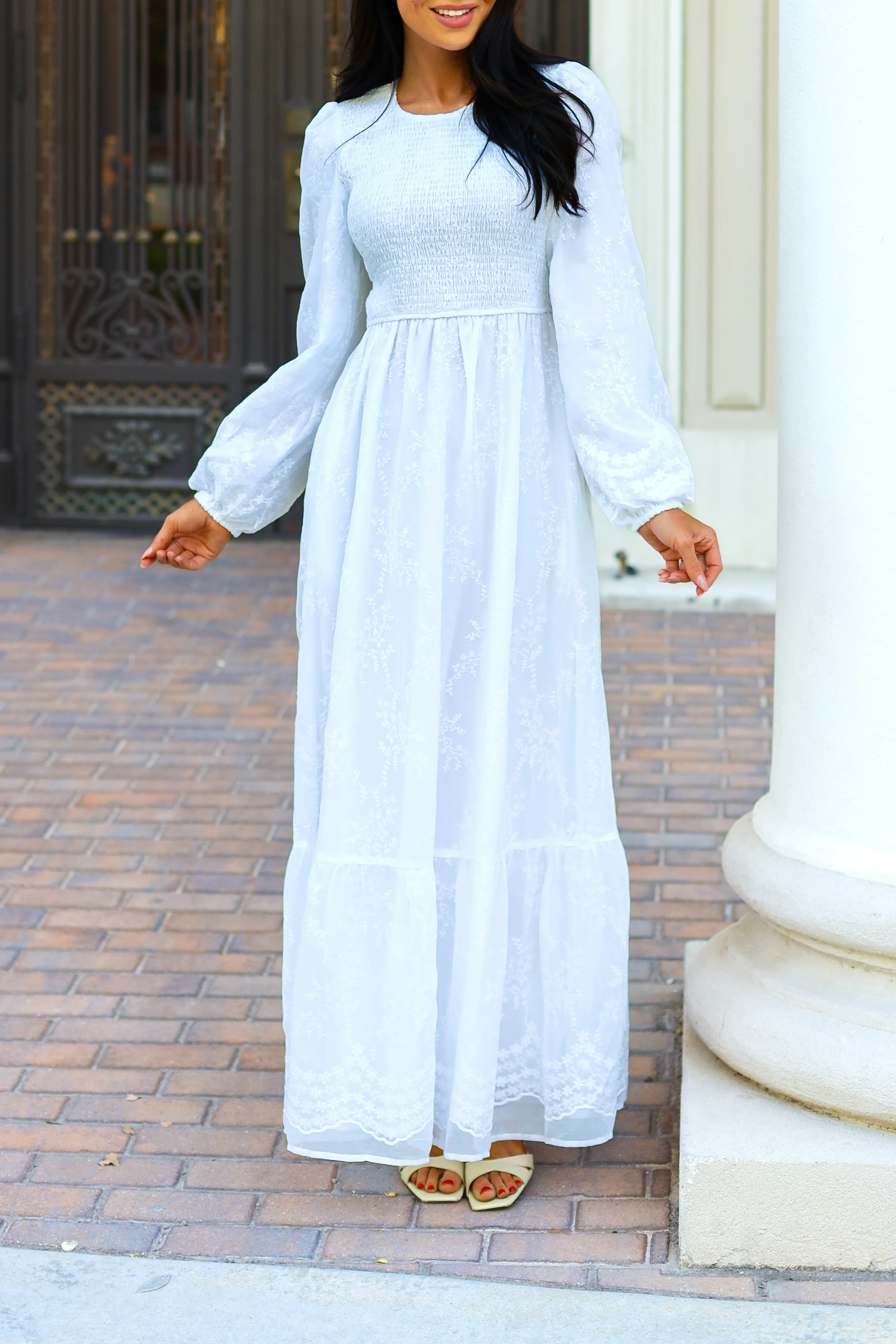 The Memrie Pure White Dresses - XNAUWBI