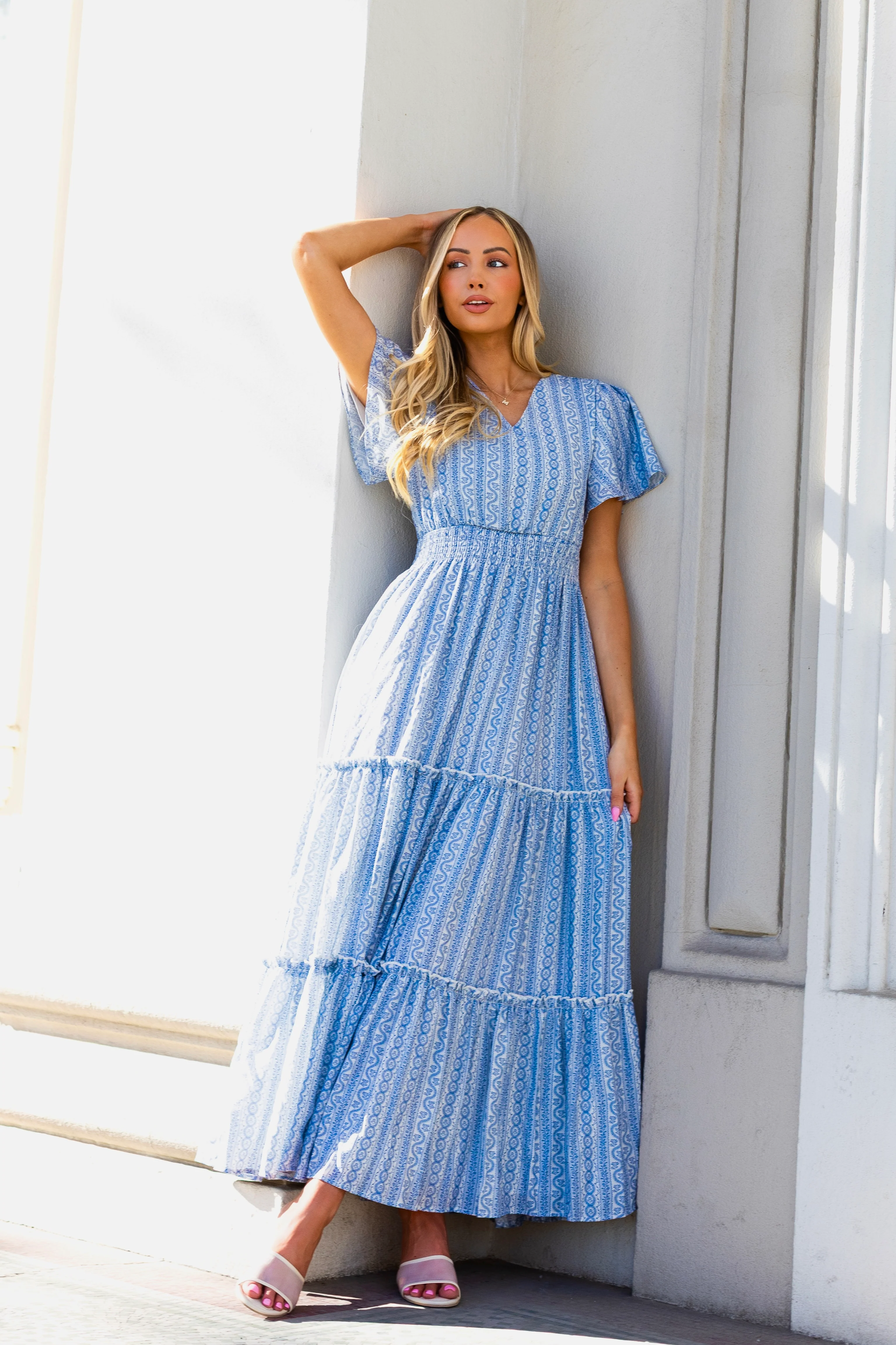 The Eden Porcelain Blue Dresses - XNAUWBI