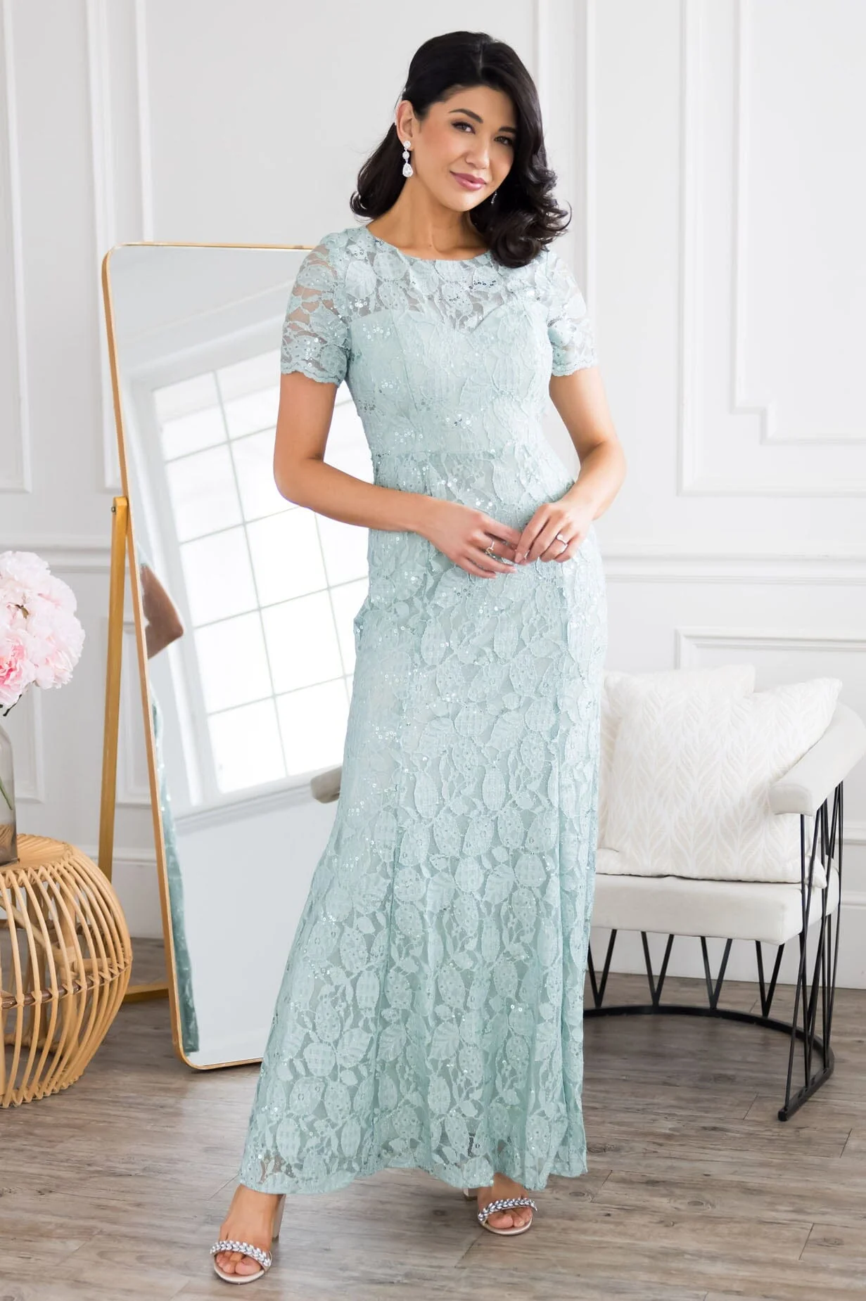 The Jasmine Pastel Sage Dresses - XNAUWBI