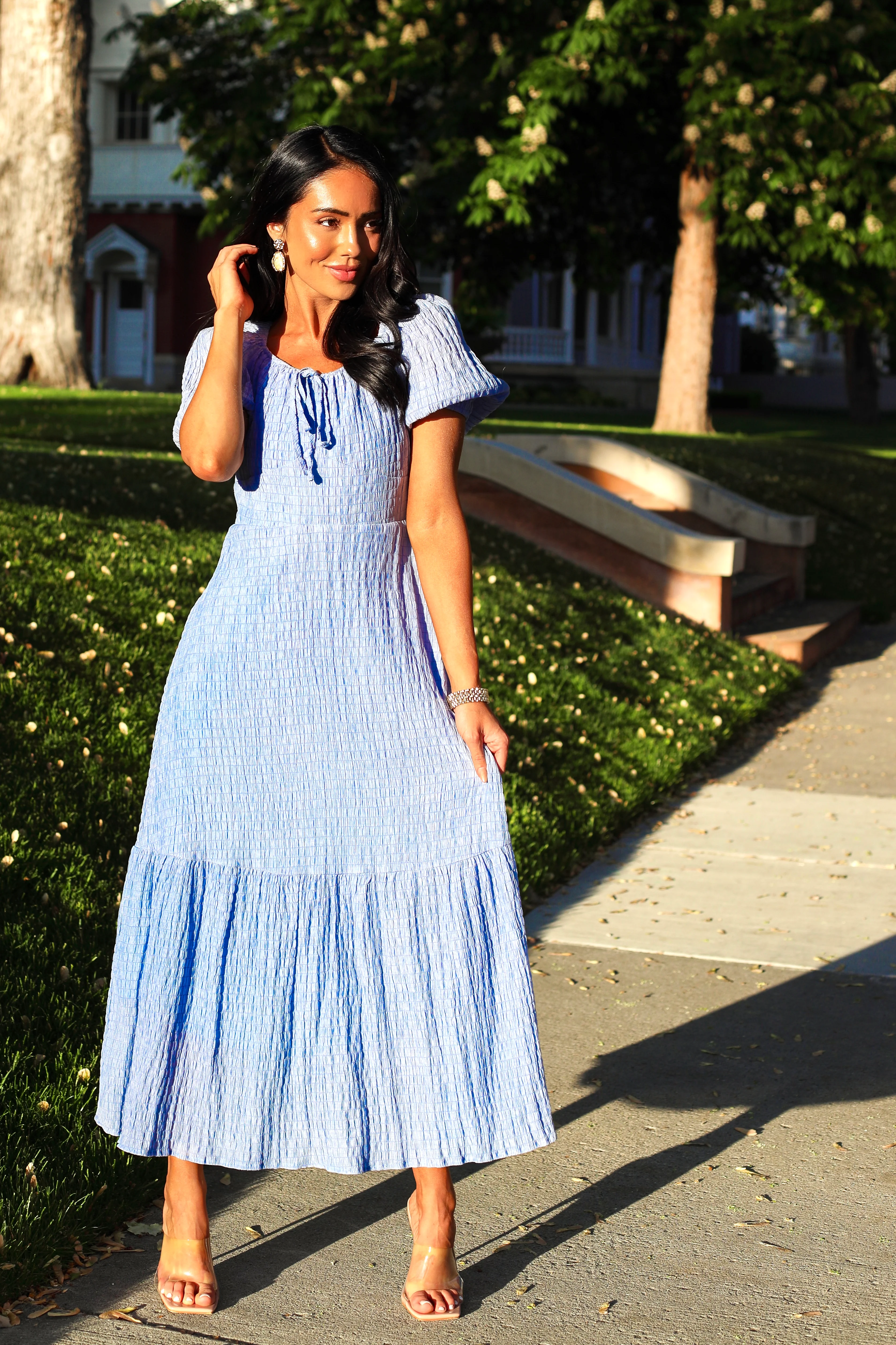 The Marlaine Light Blue Dresses - XNAUWBI