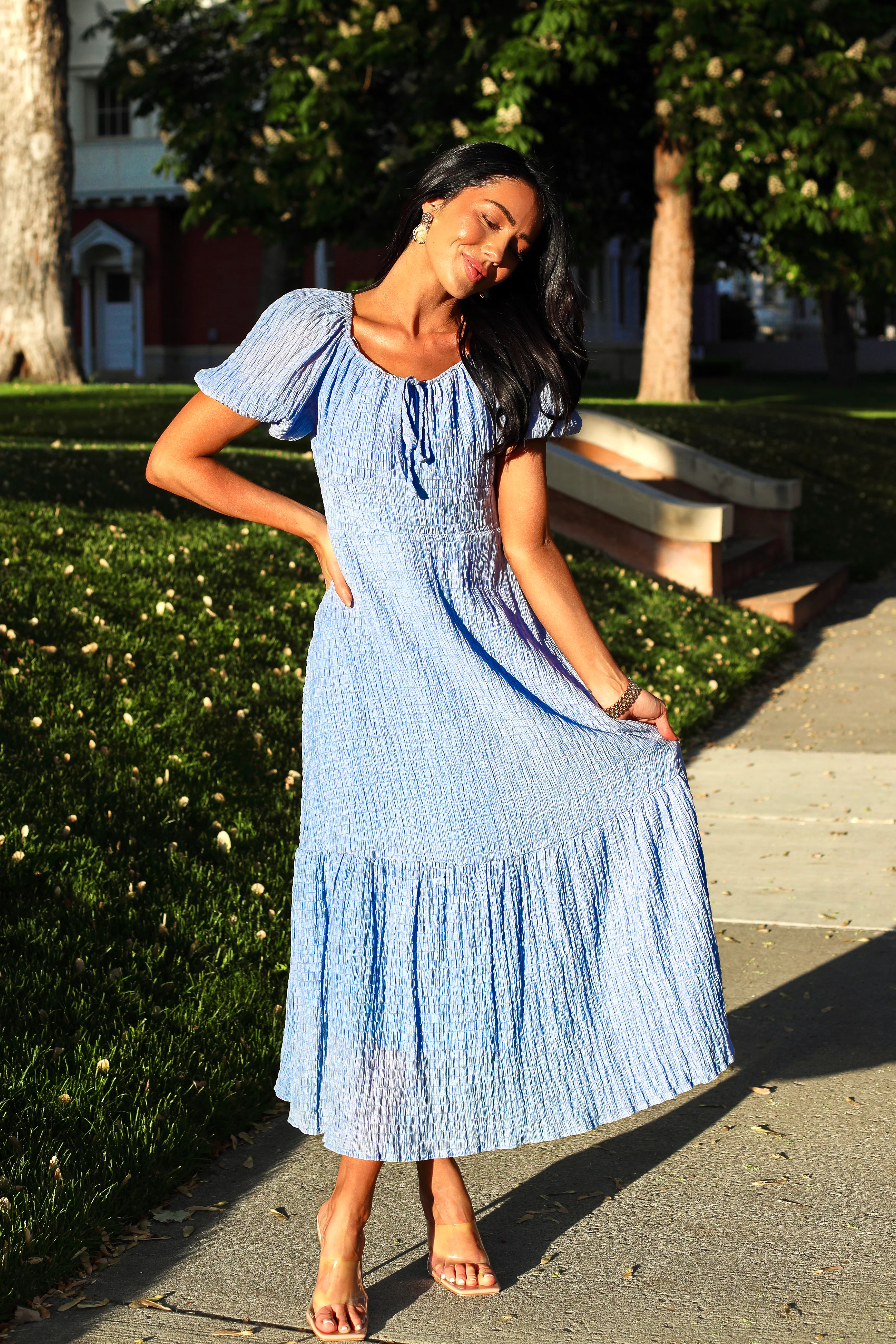 The Marlaine Light Blue Dresses - XNAUWBI