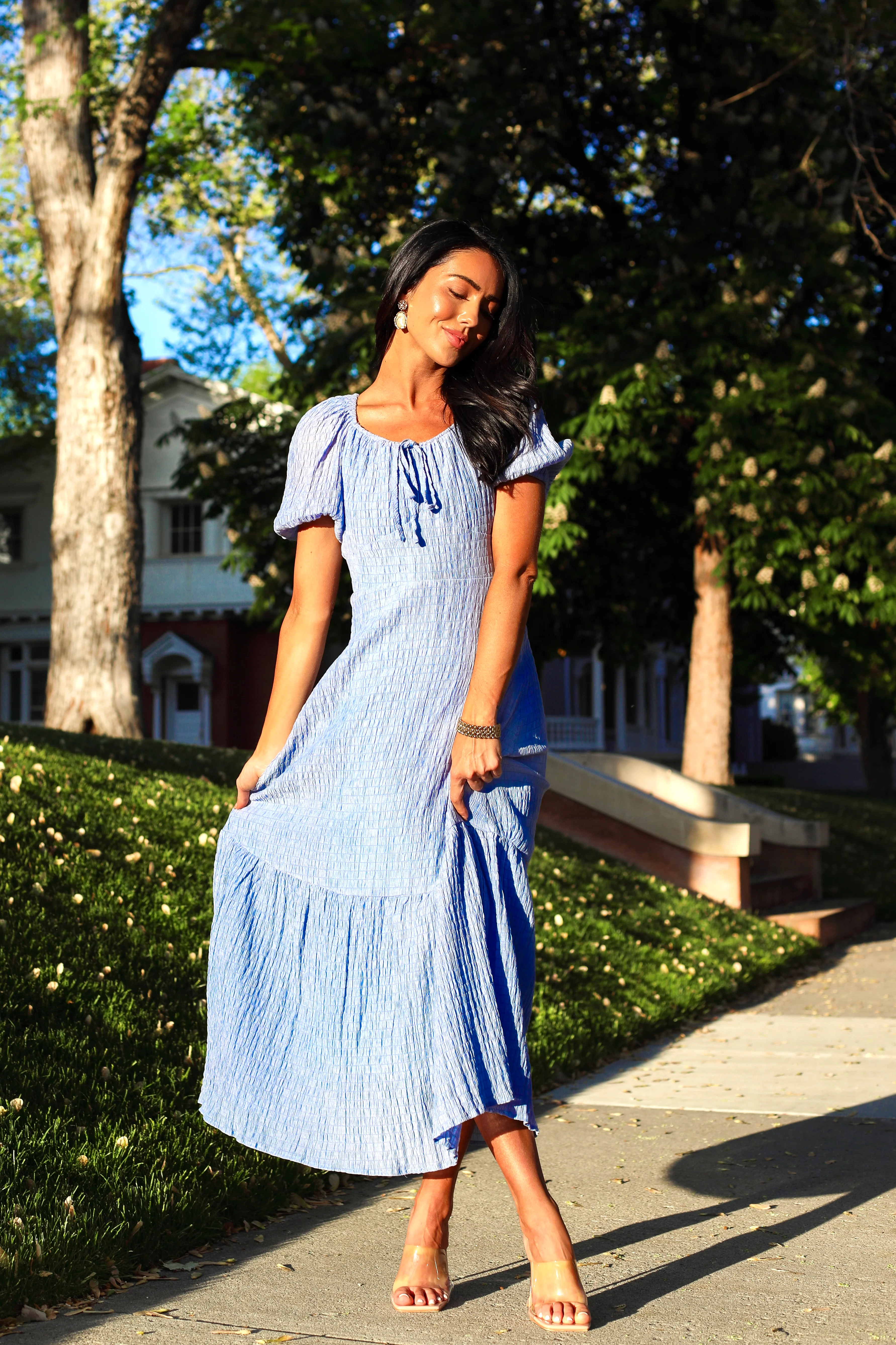 The Marlaine Light Blue Dresses - XNAUWBI