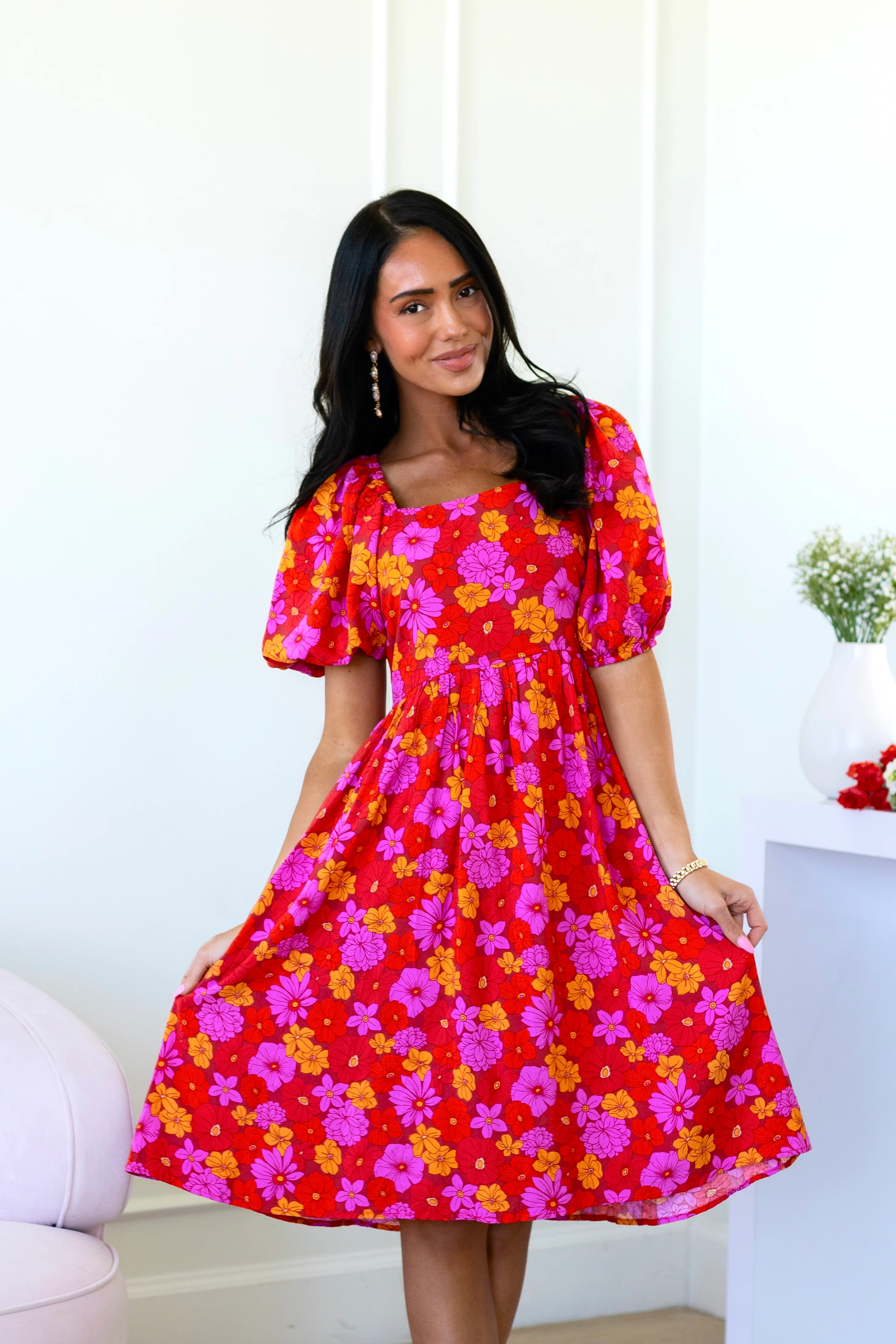 The Jaceline Dusty Red/Lavender/Peach Dresses - XNAUWBI