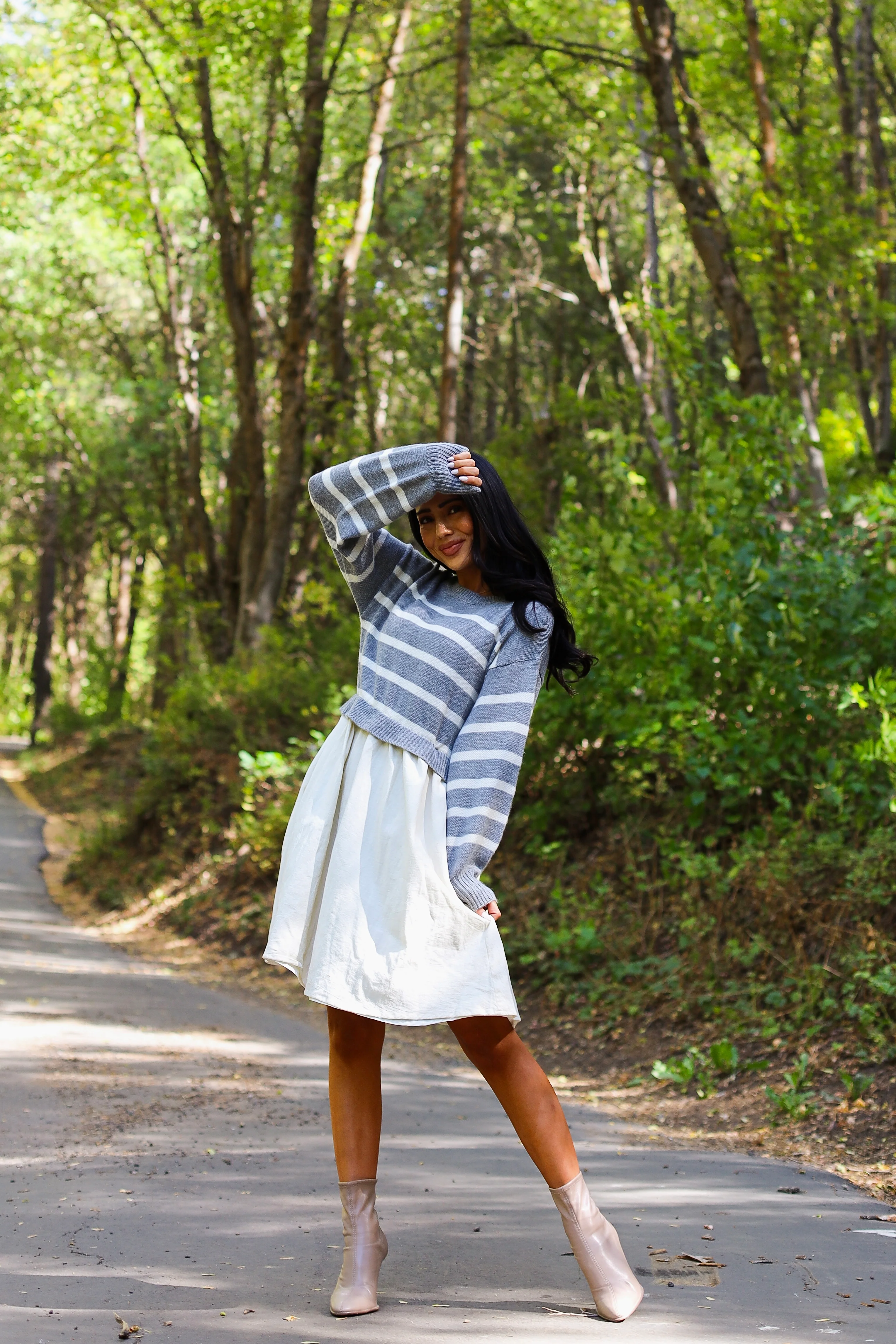 The Cameron Light Grey Dresses - XNAUWBI