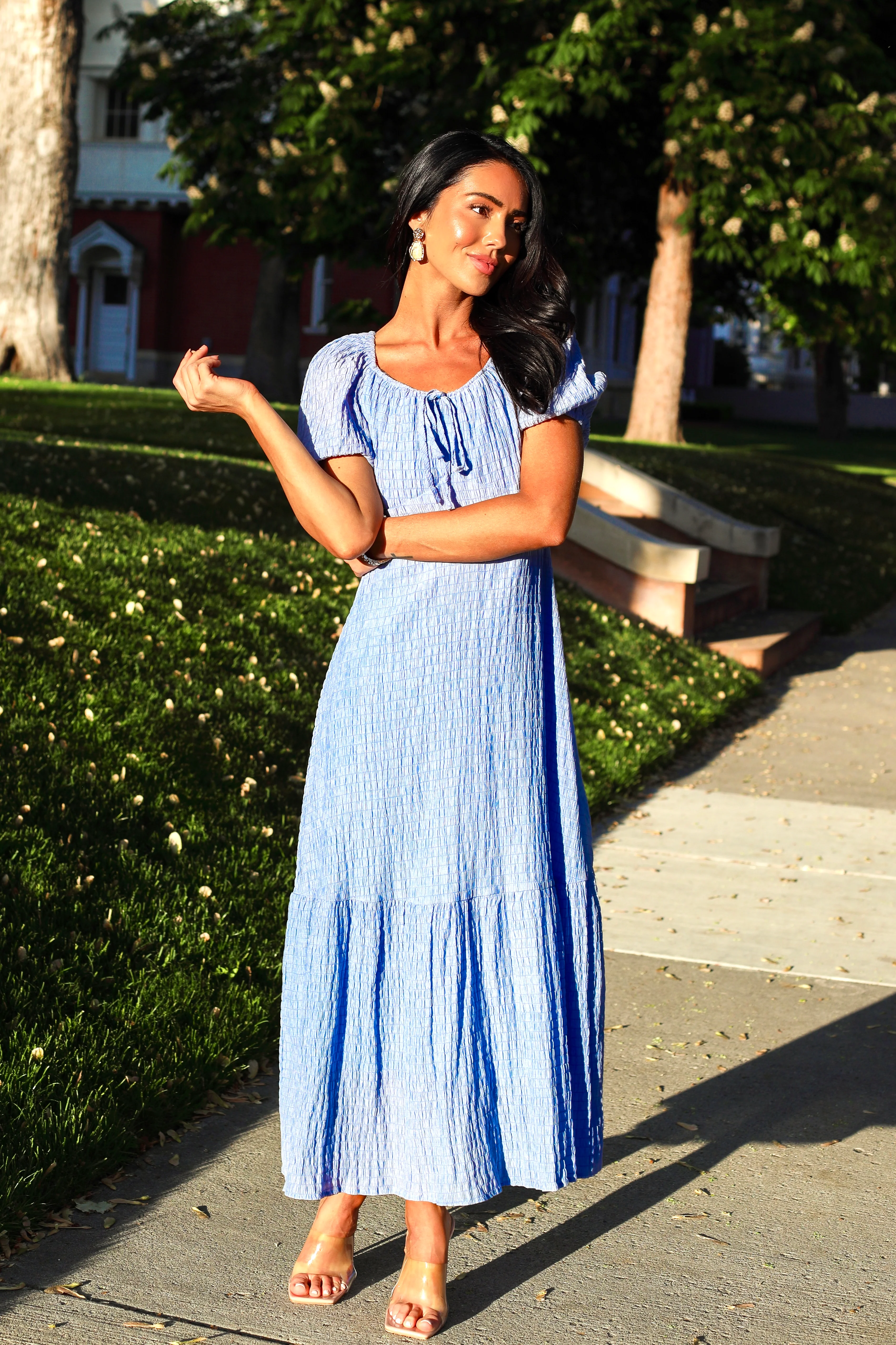 The Marlaine Light Blue Dresses - XNAUWBI