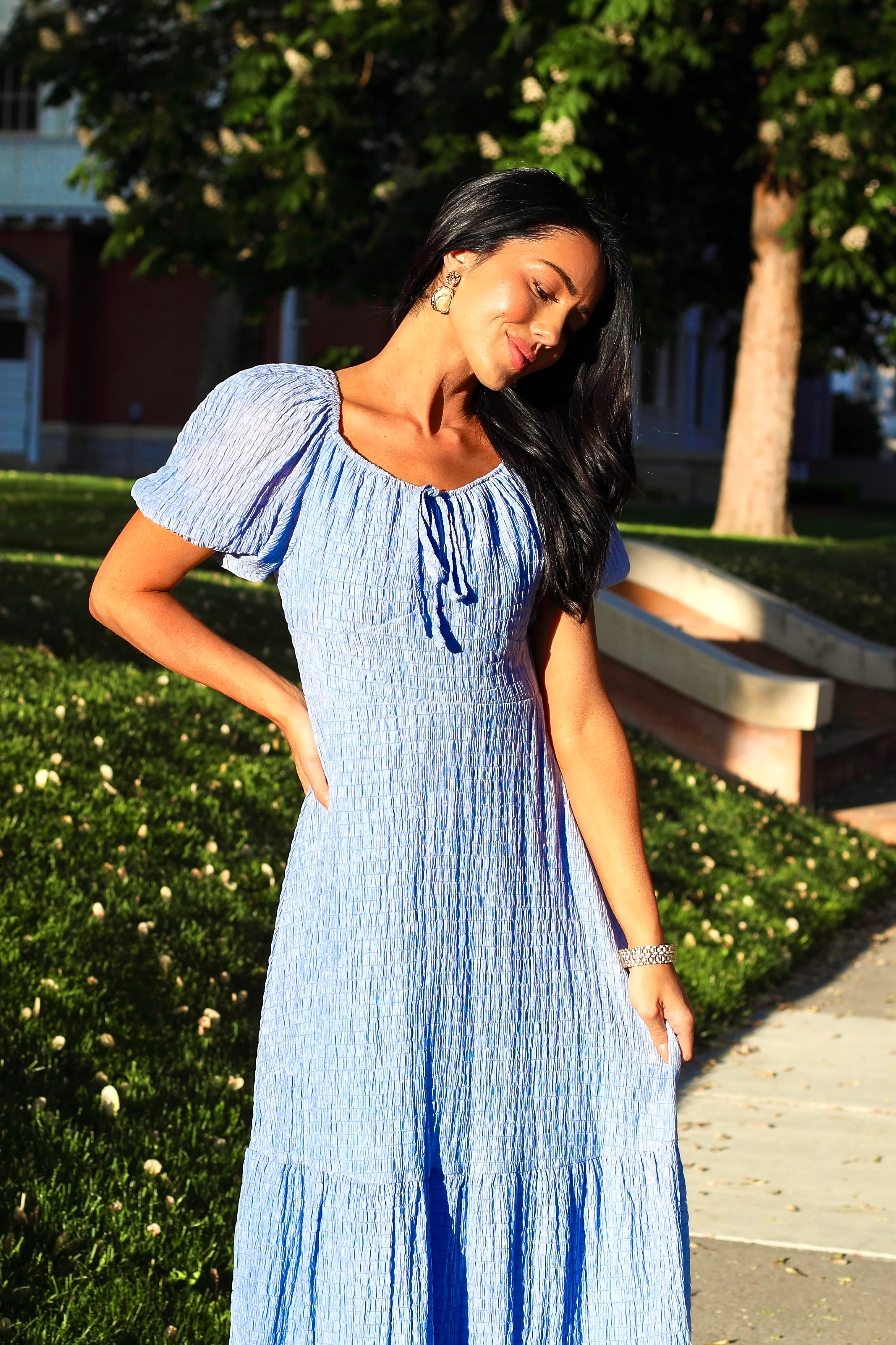 The Marlaine Light Blue Dresses - XNAUWBI