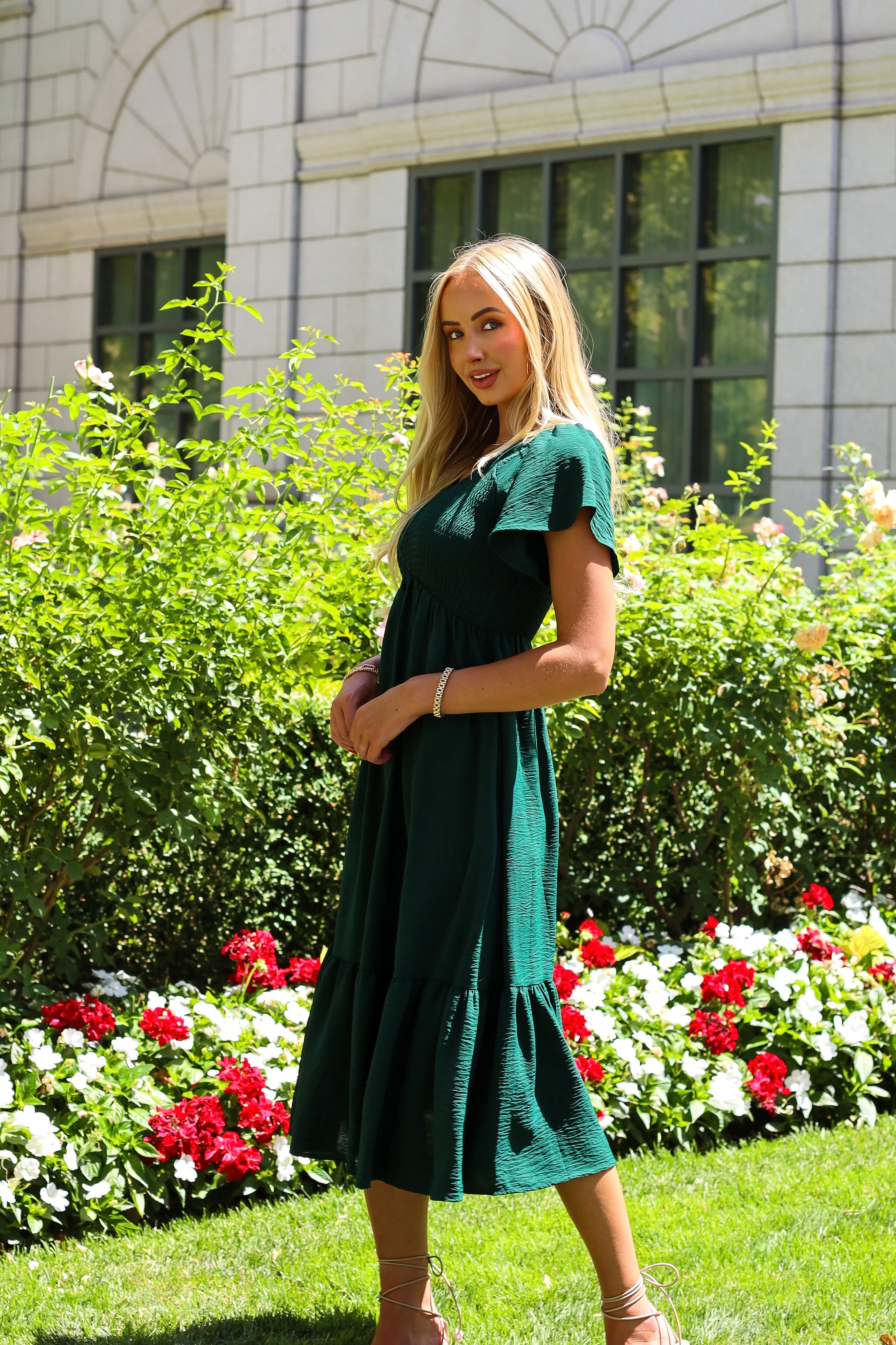 The Kendall Alpine Green Dresses - XNAUWBI