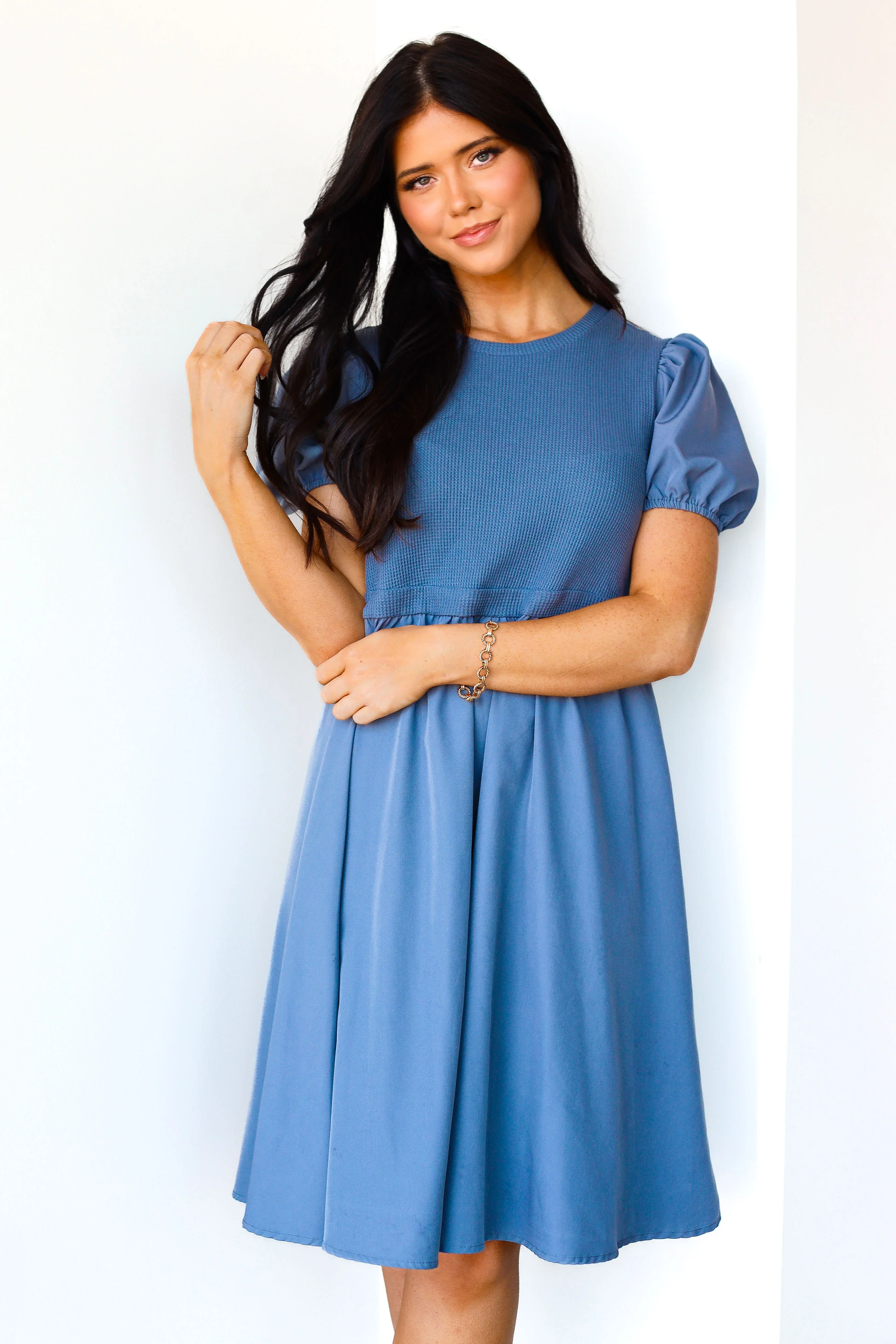 The Ophelia Cornflower Blue Dresses - XNAUWBI