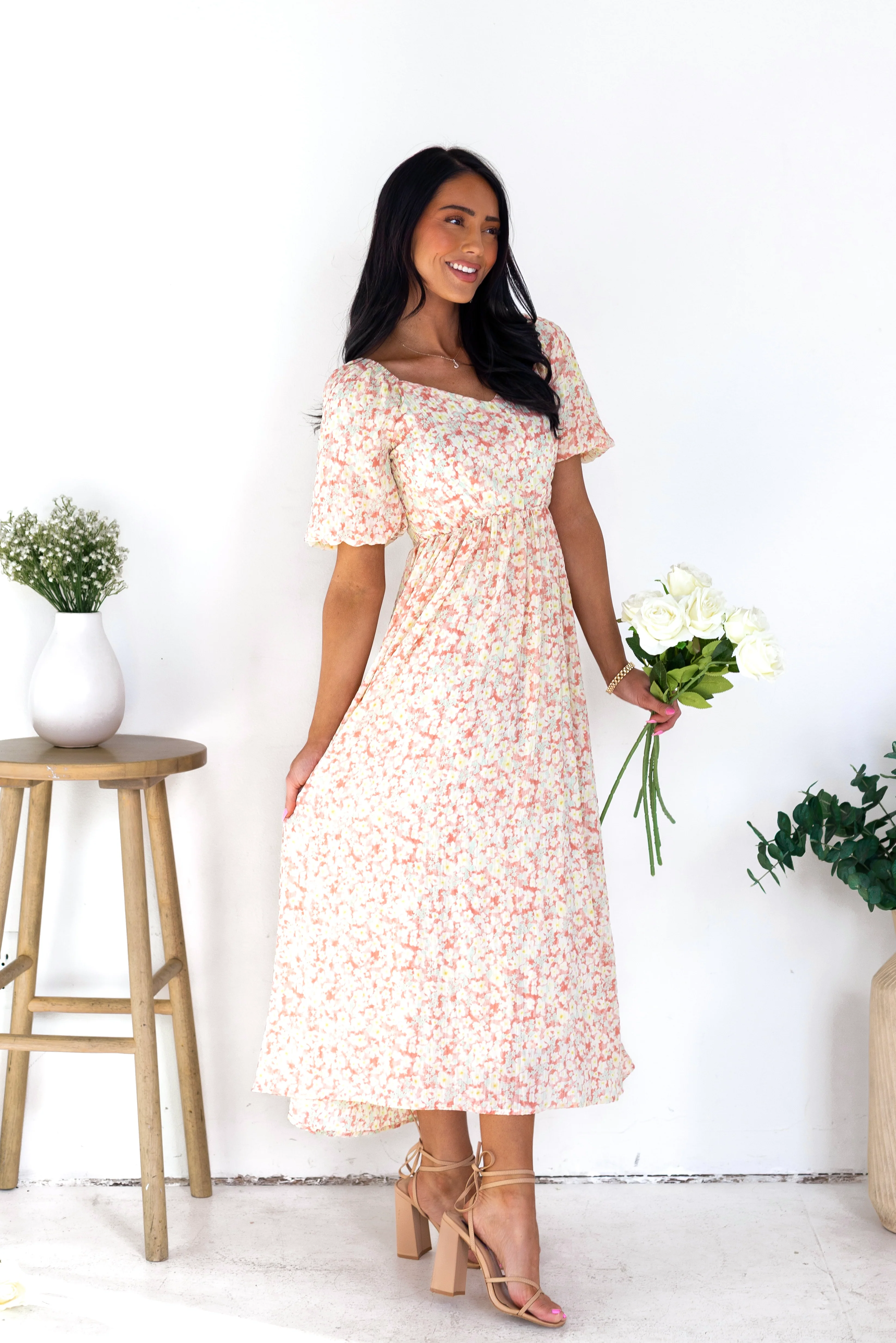 The Sunday Seashell Coral Dresses - XNAUWBI