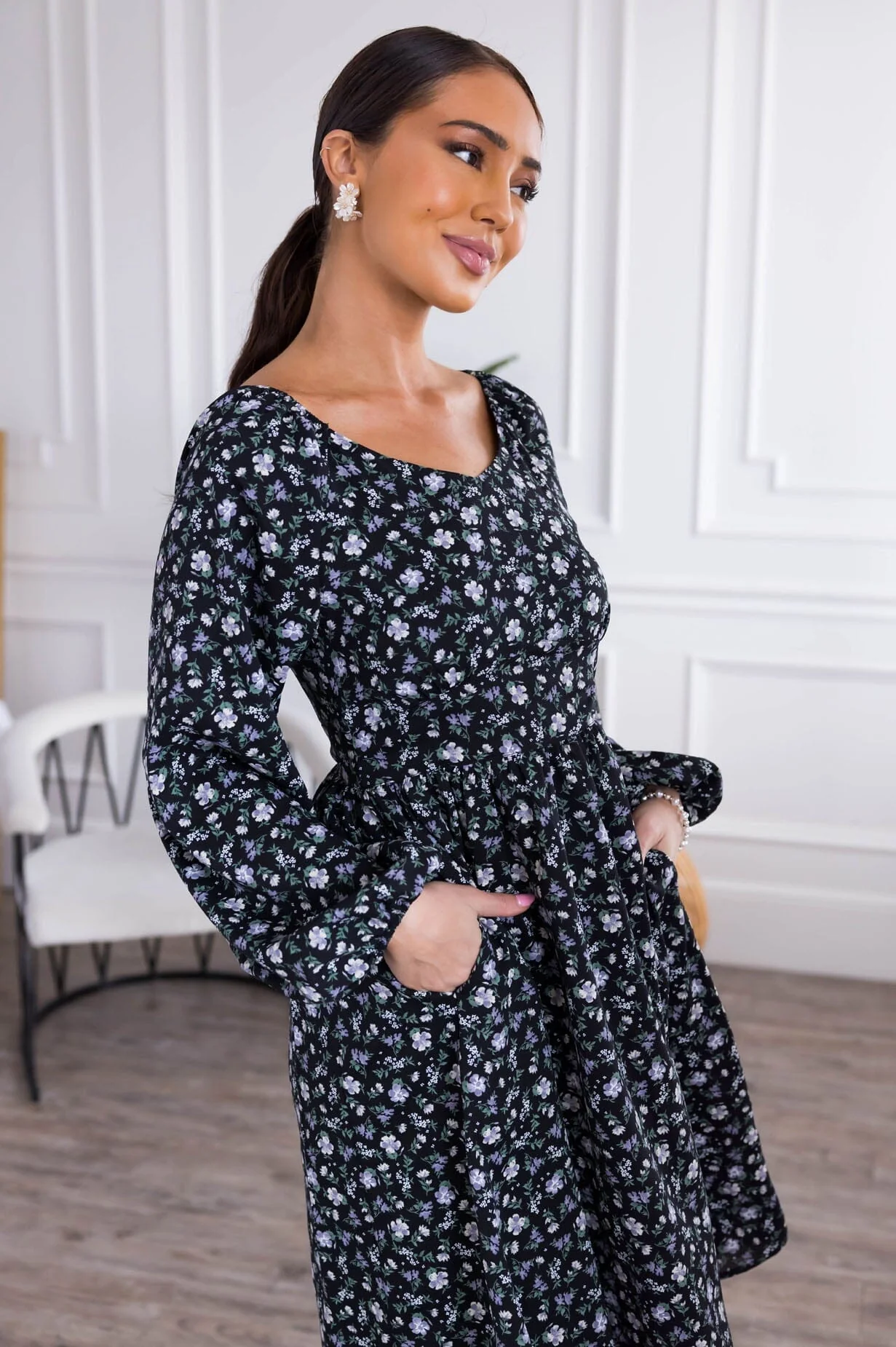 The Bryce Purple Watercolor Dresses - XNAUWBI