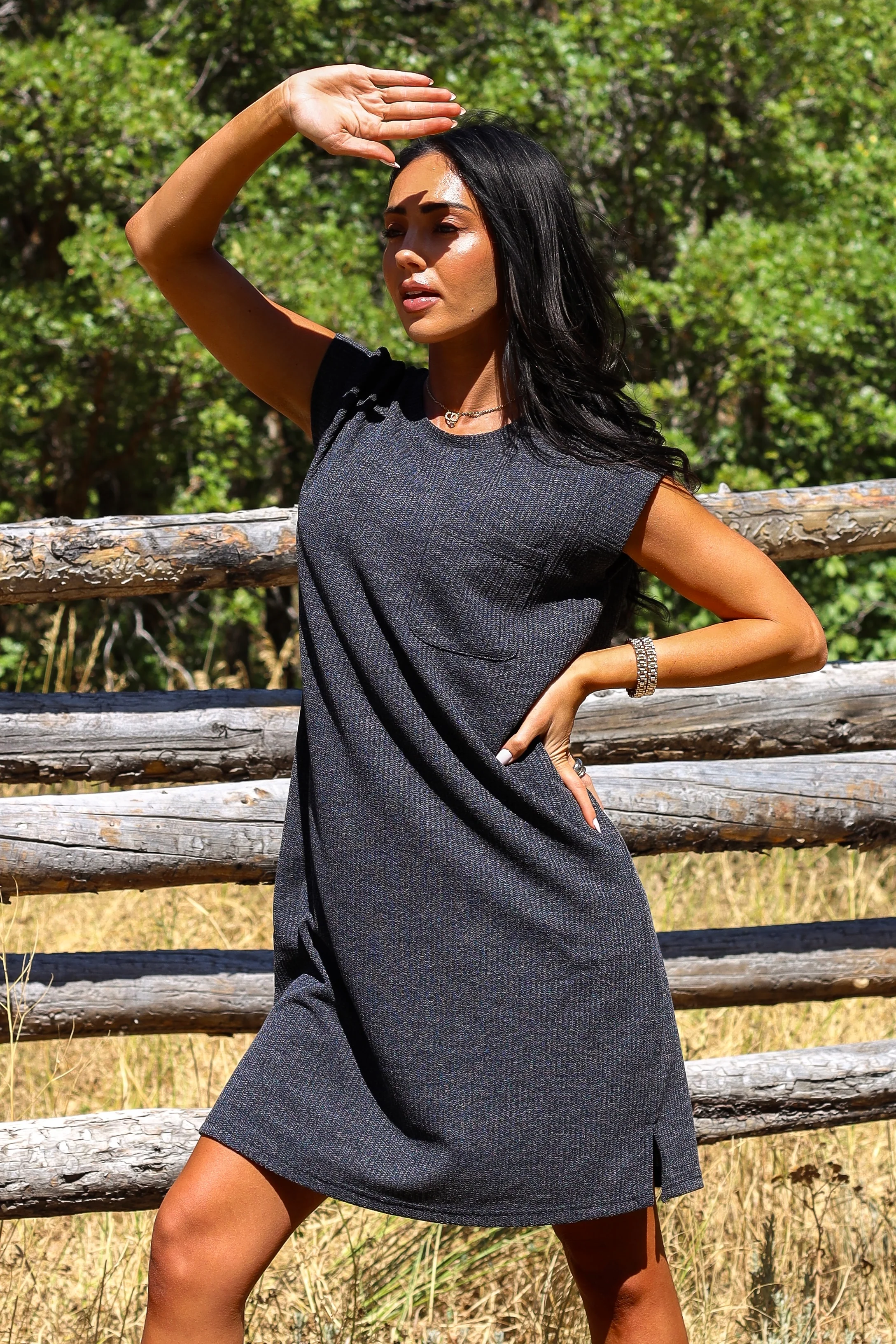 The Vivi Charcoal Dresses - XNAUWBI