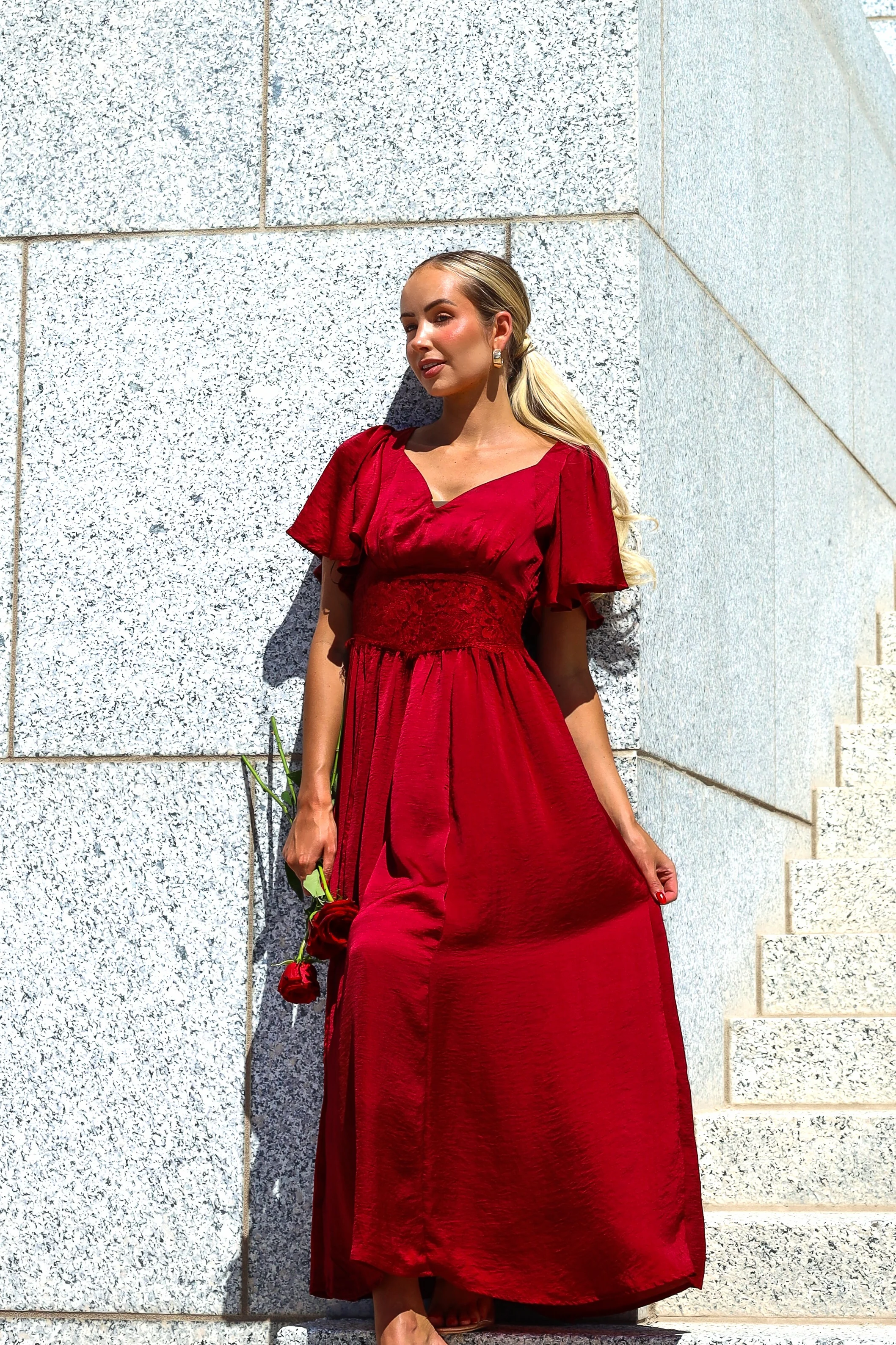 The Kendria Cranberry Dresses - XNAUWBI