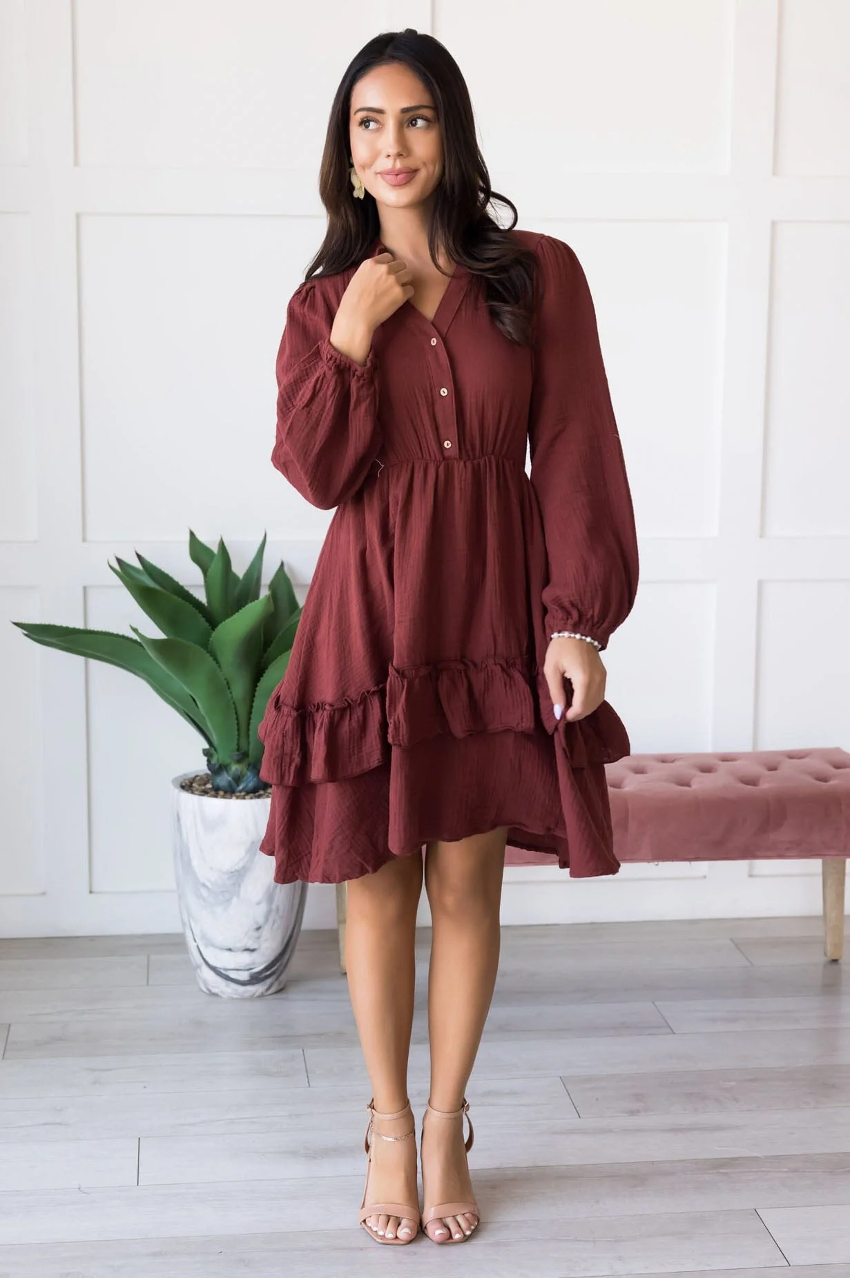 The Sandra Redwood Dresses - XNAUWBI