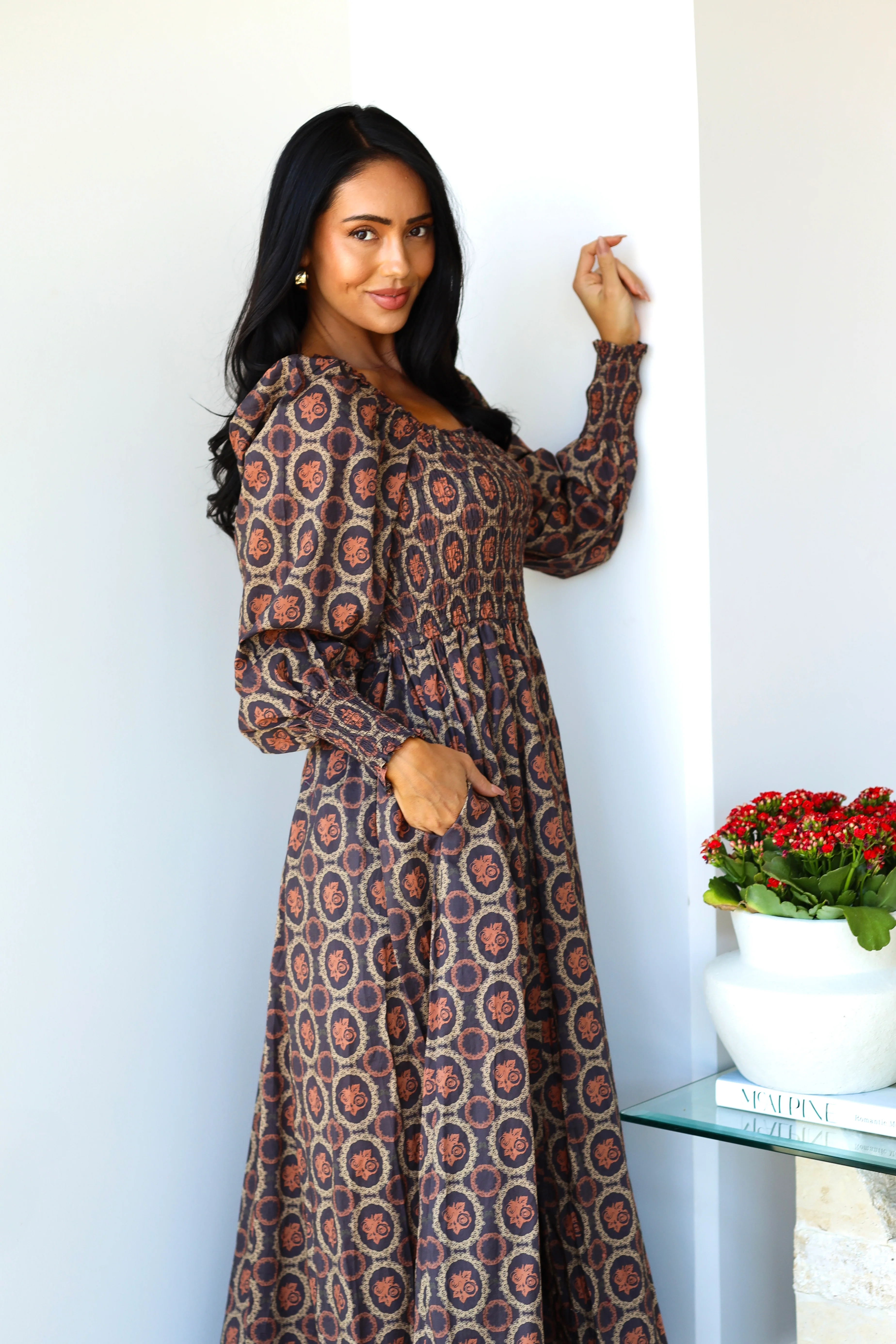 The Cami Umber Rust Dresses - XNAUWBI