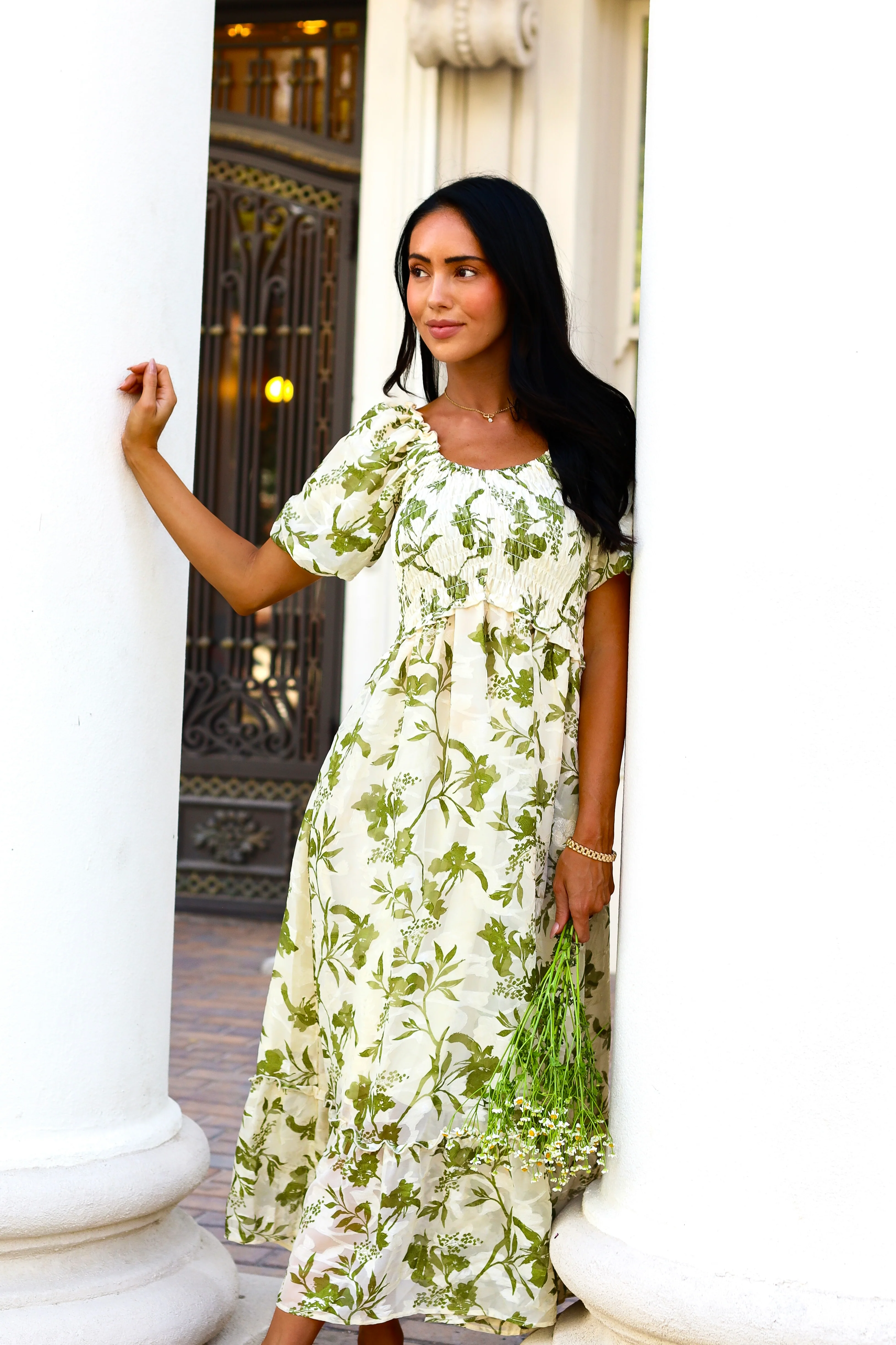 The Jensen Olivebrush Bloom Dresses - XNAUWBI