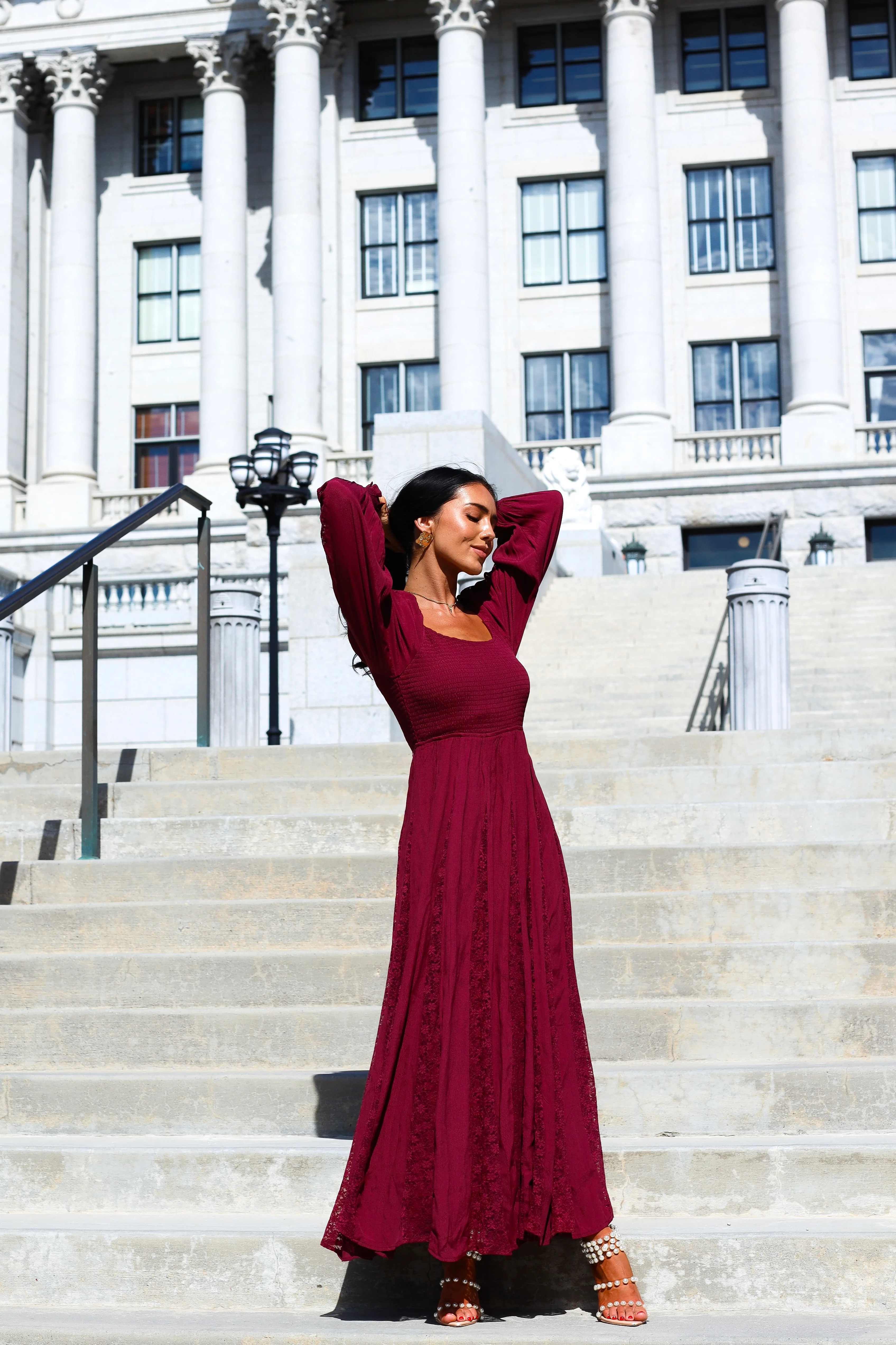 The Brenet Cherry Lacquer Dresses - XNAUWBI