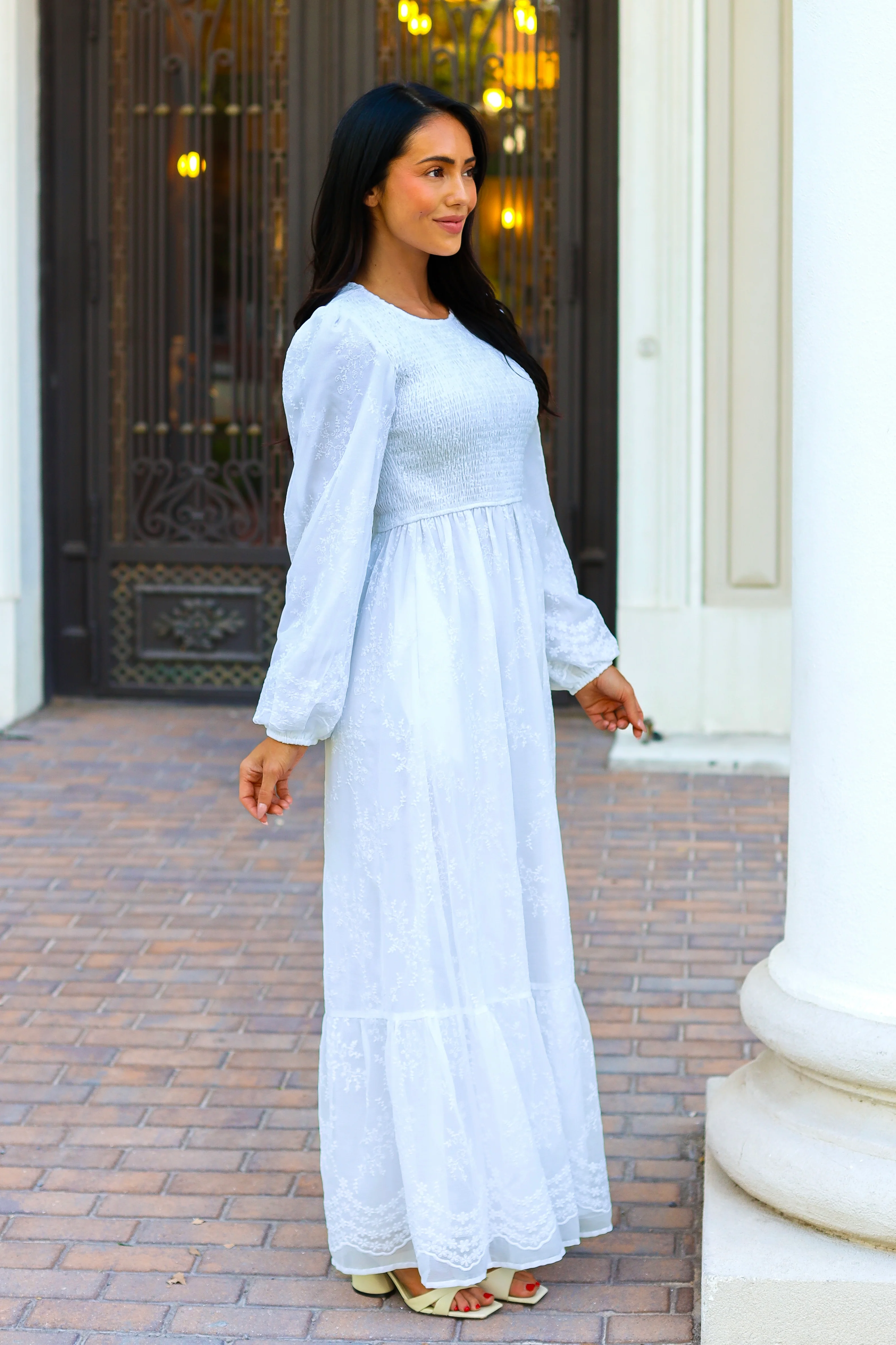 The Memrie Pure White Dresses - XNAUWBI