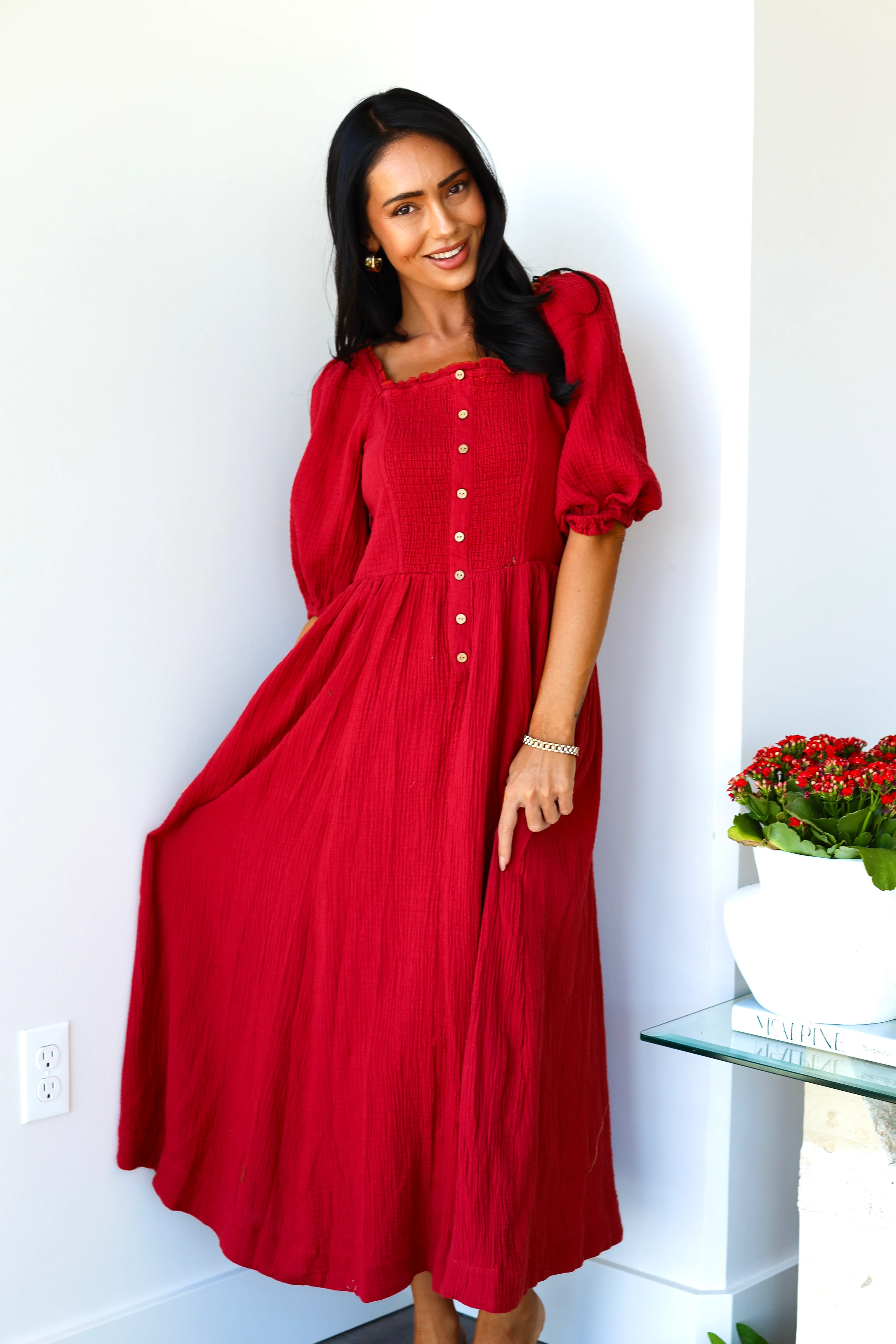 The Lylie Cranberry Dresses - XNAUWBI