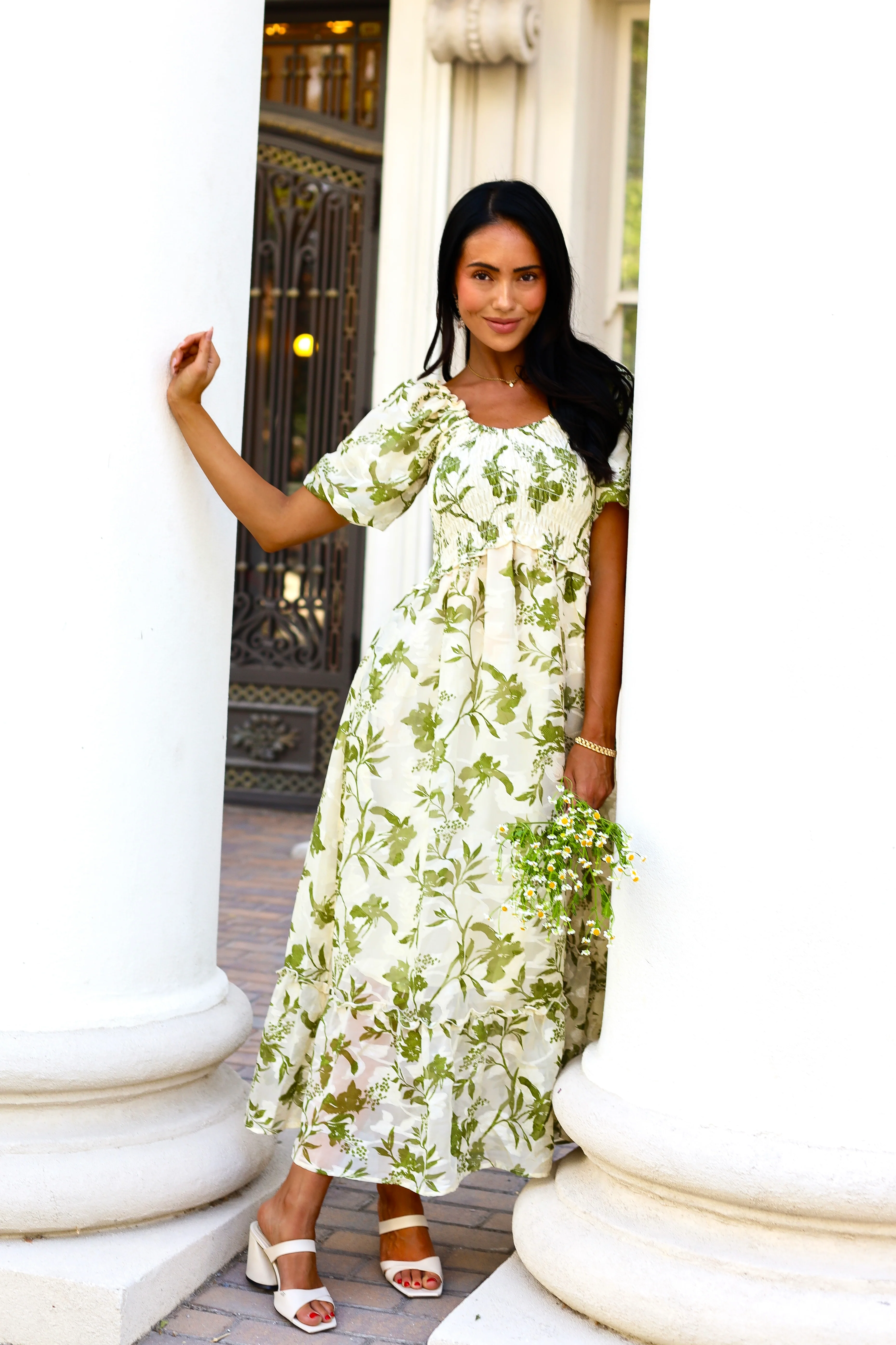 The Jensen Olivebrush Bloom Dresses - XNAUWBI