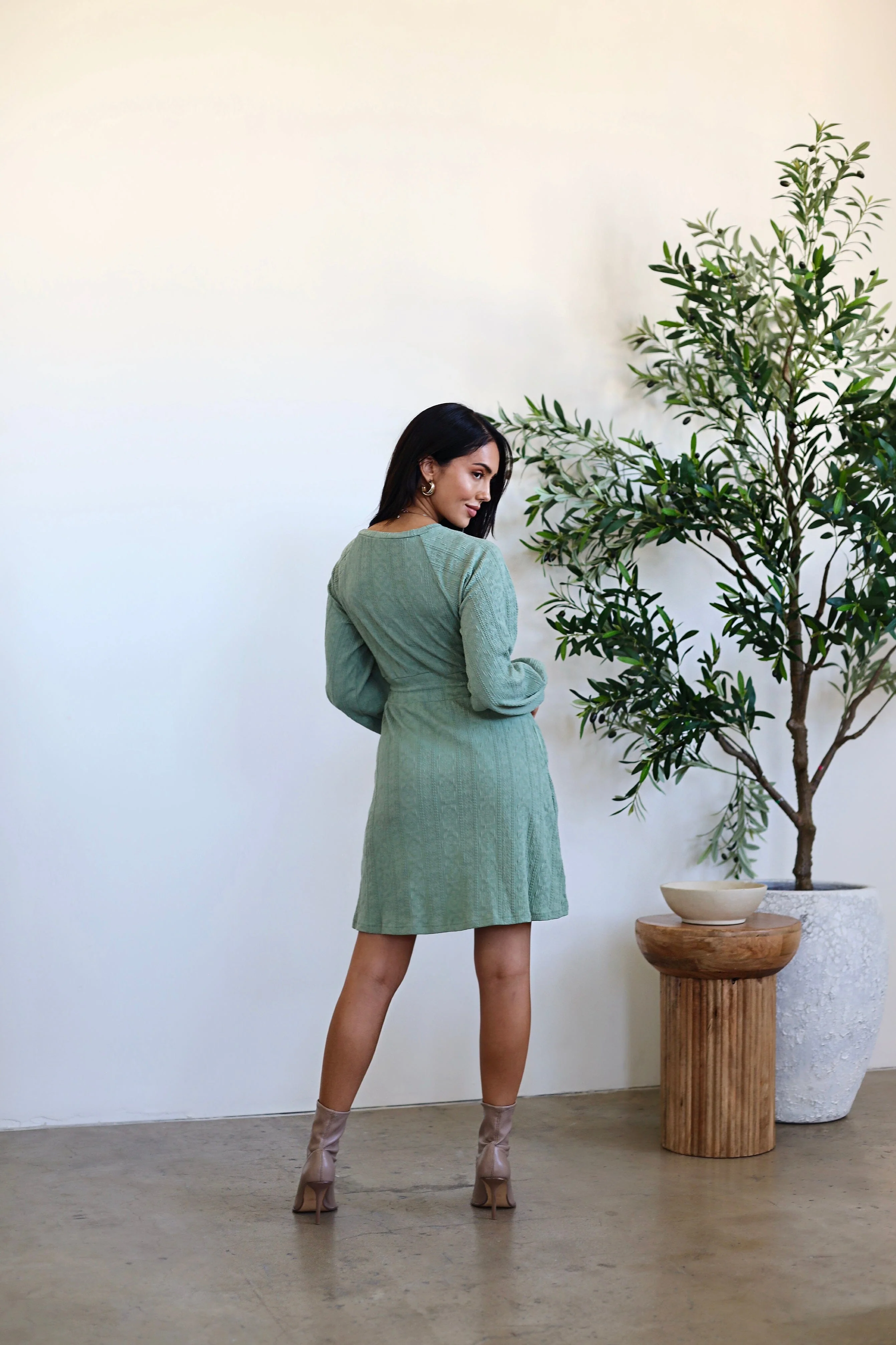 The Umma Sage Green Dresses - XNAUWBI