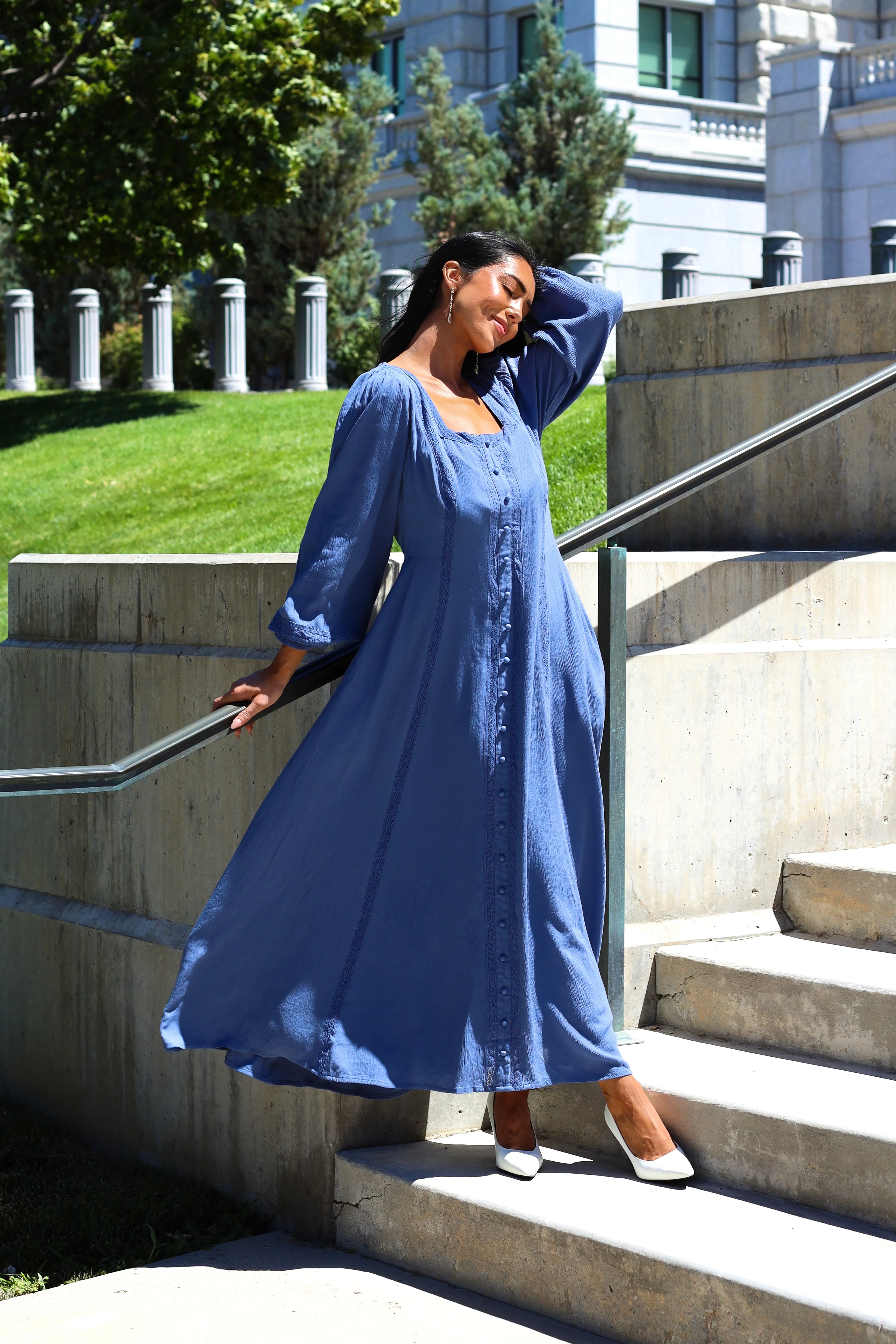 The Brett Elemental Blue Dresses - XNAUWBI