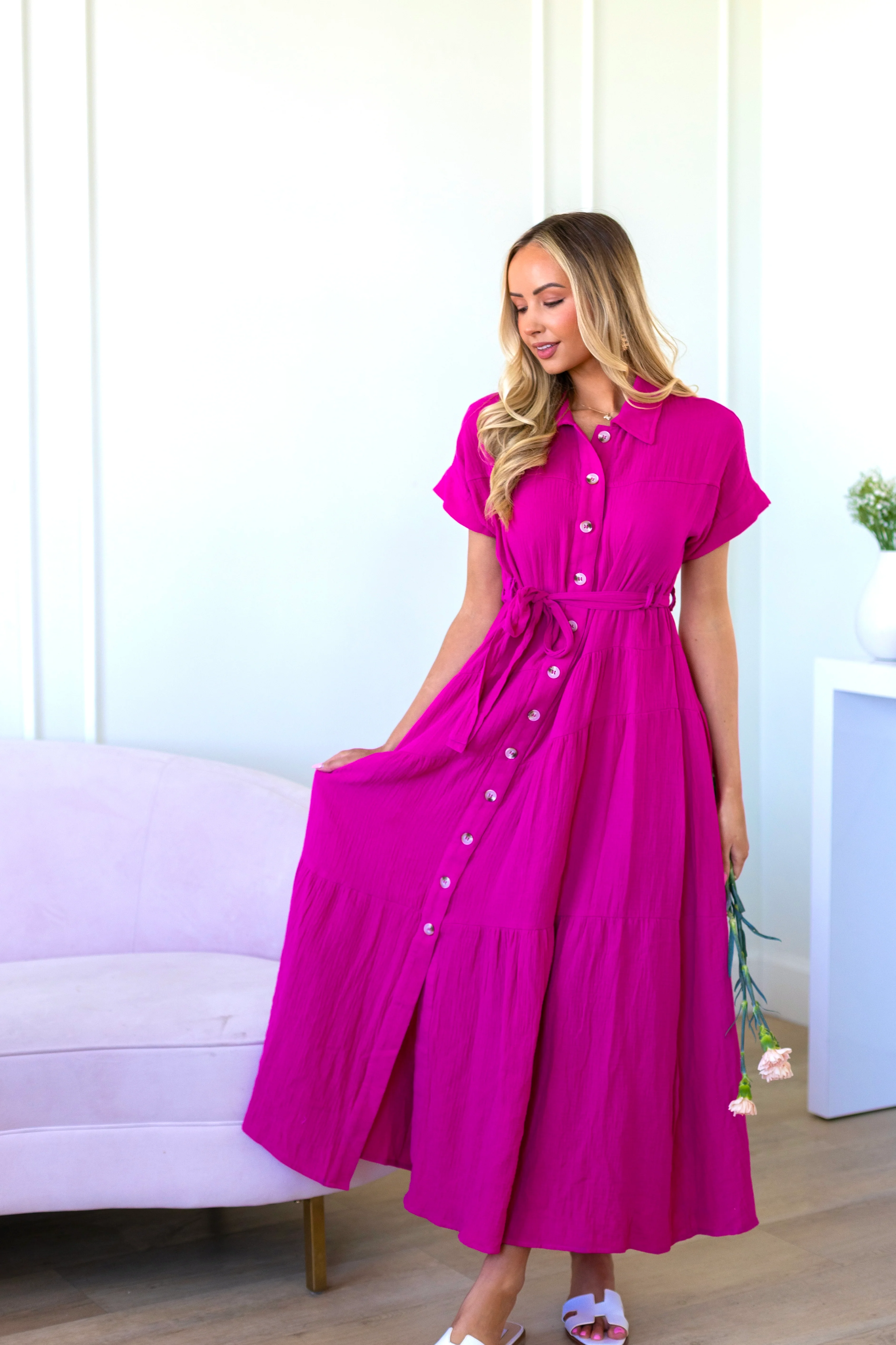The Shaneece Fuchsia Dresses - XNAUWBI