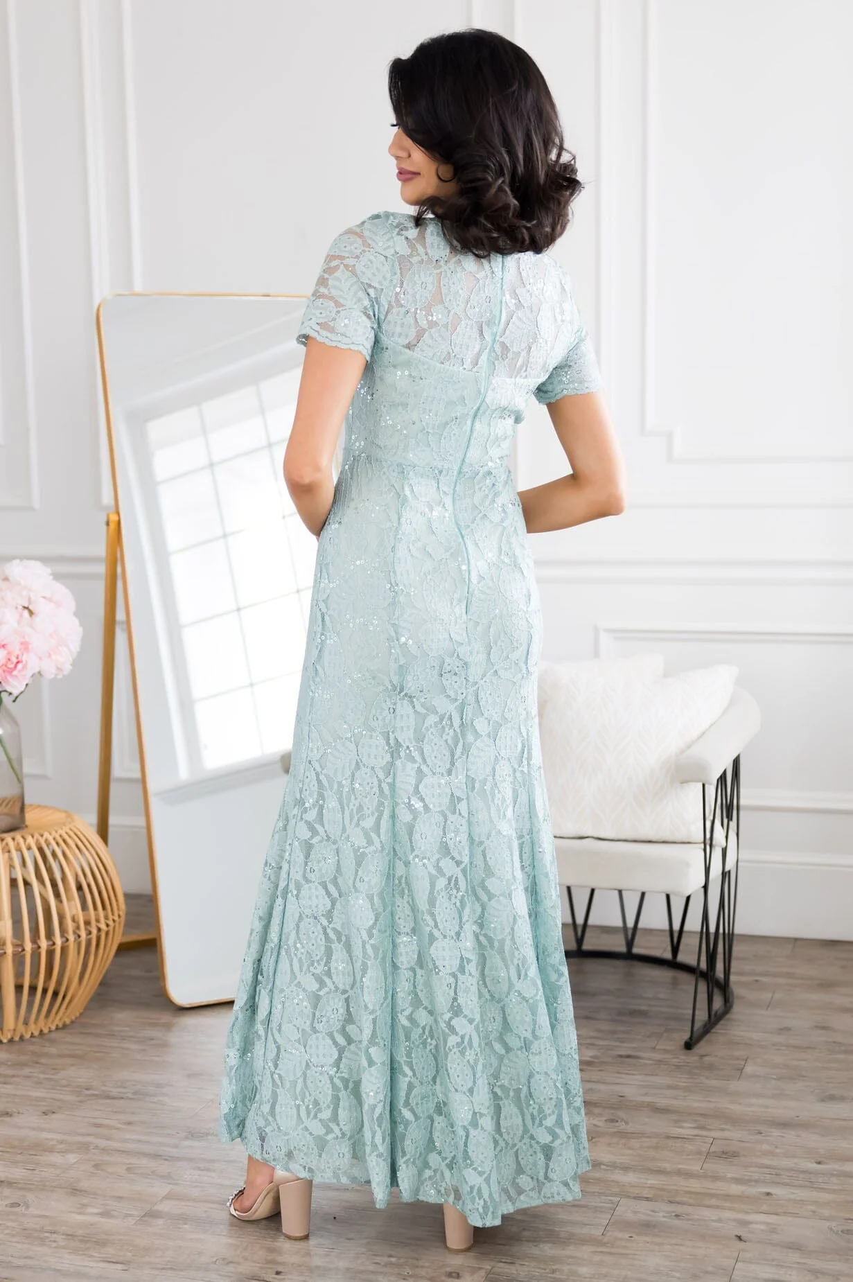 The Jasmine Pastel Sage Dresses - XNAUWBI