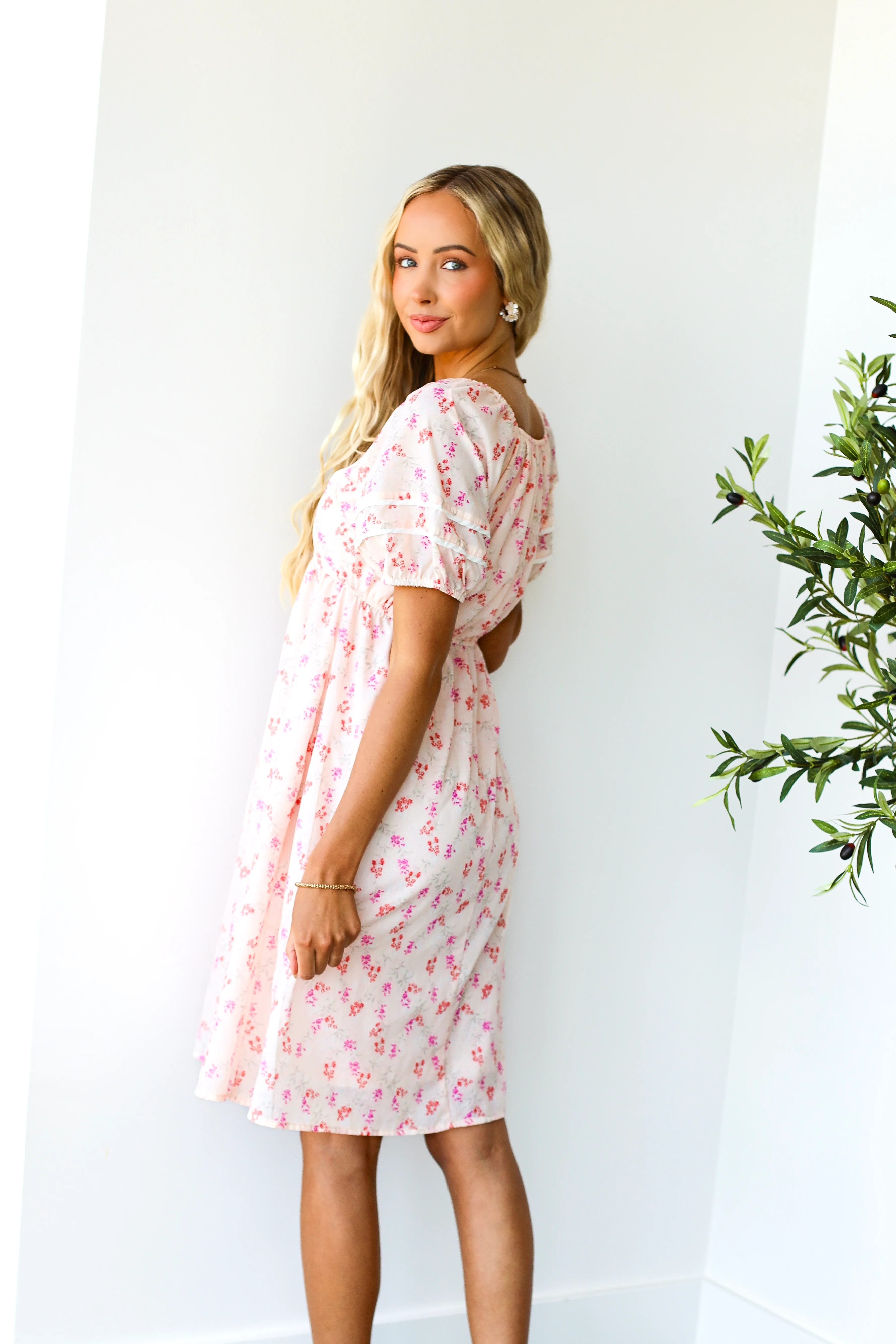 The Brigetta Blush Floral Dresses - XNAUWBI