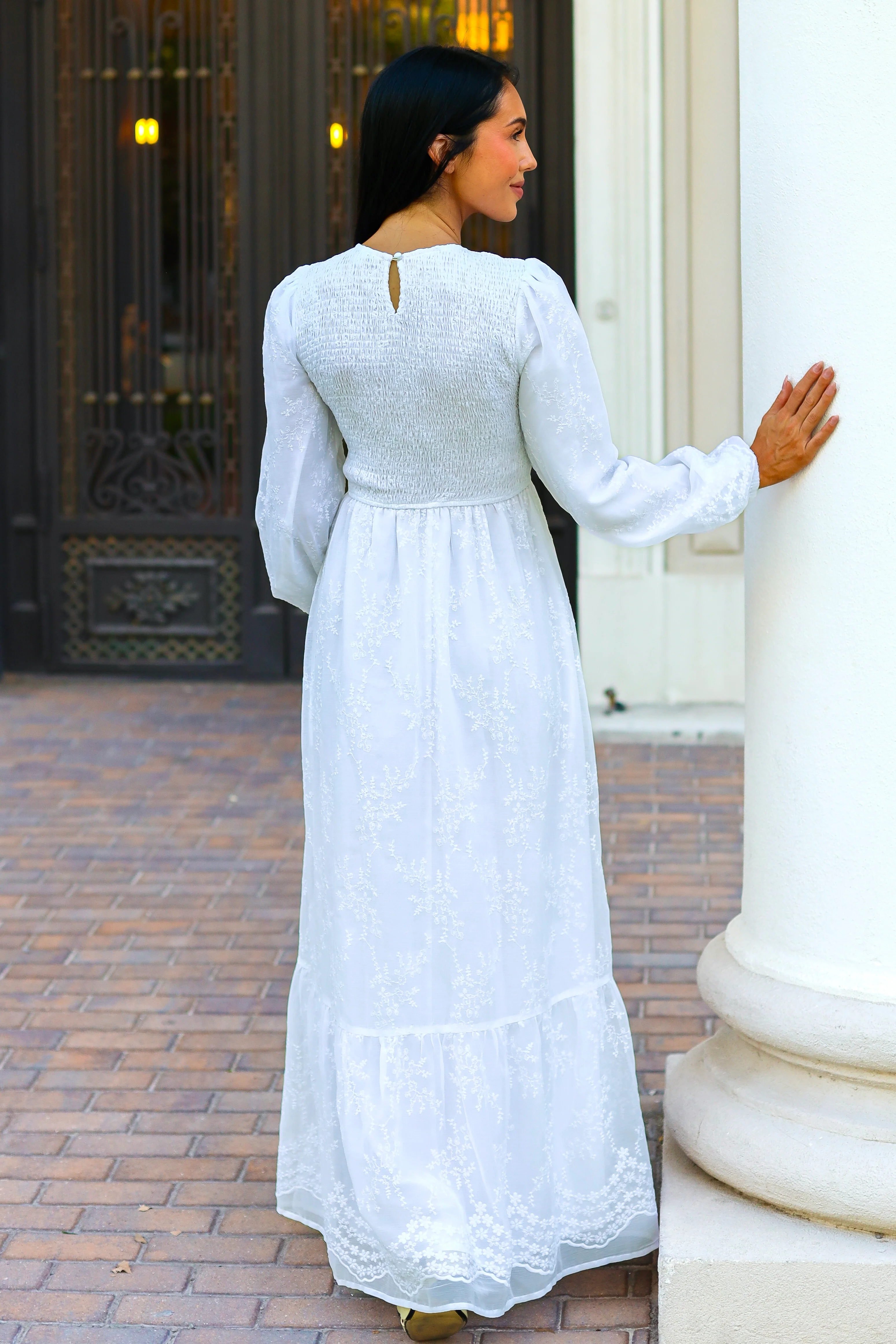 The Memrie Pure White Dresses - XNAUWBI