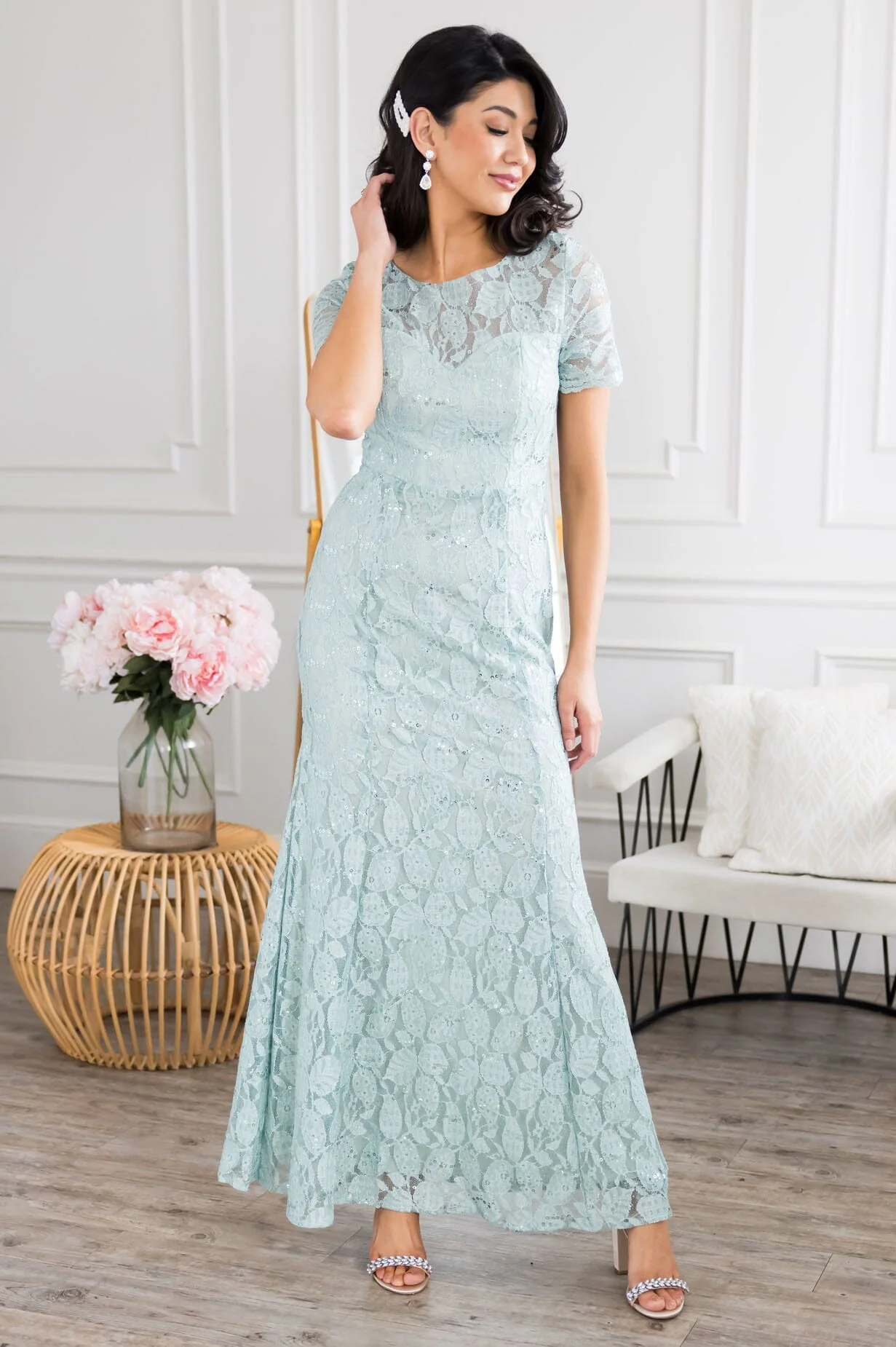 The Jasmine Pastel Sage Dresses - XNAUWBI