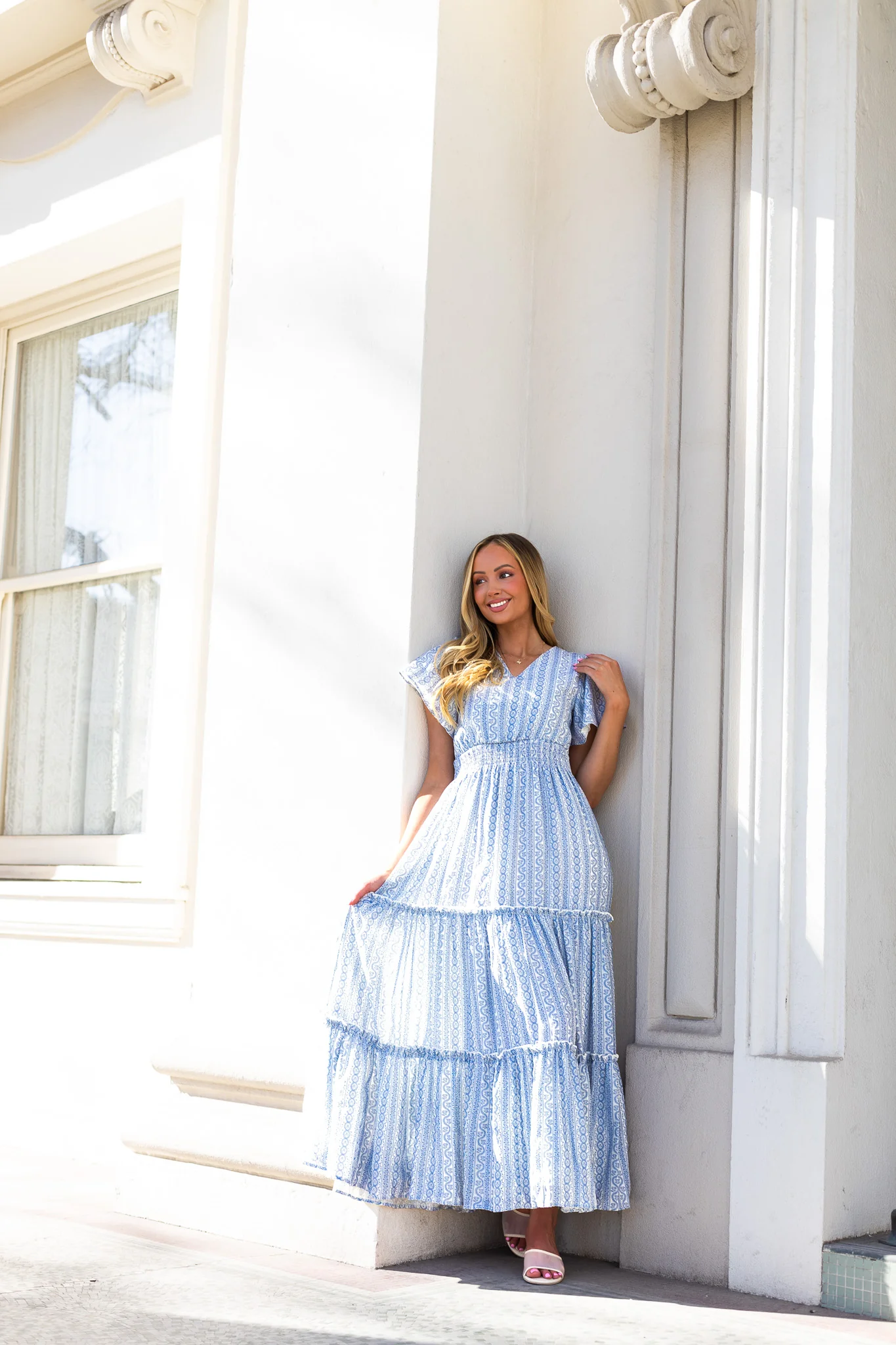 The Eden Porcelain Blue Dresses - XNAUWBI