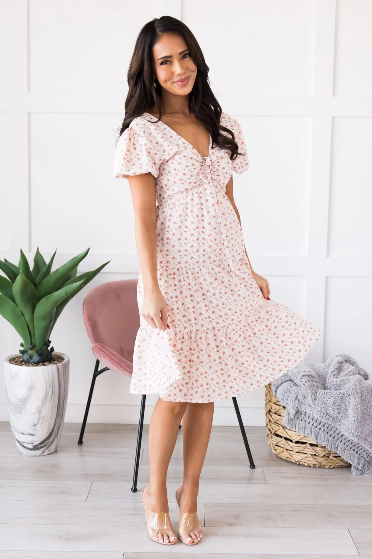 The Joan Apple Blossom Dresses - XNAUWBI