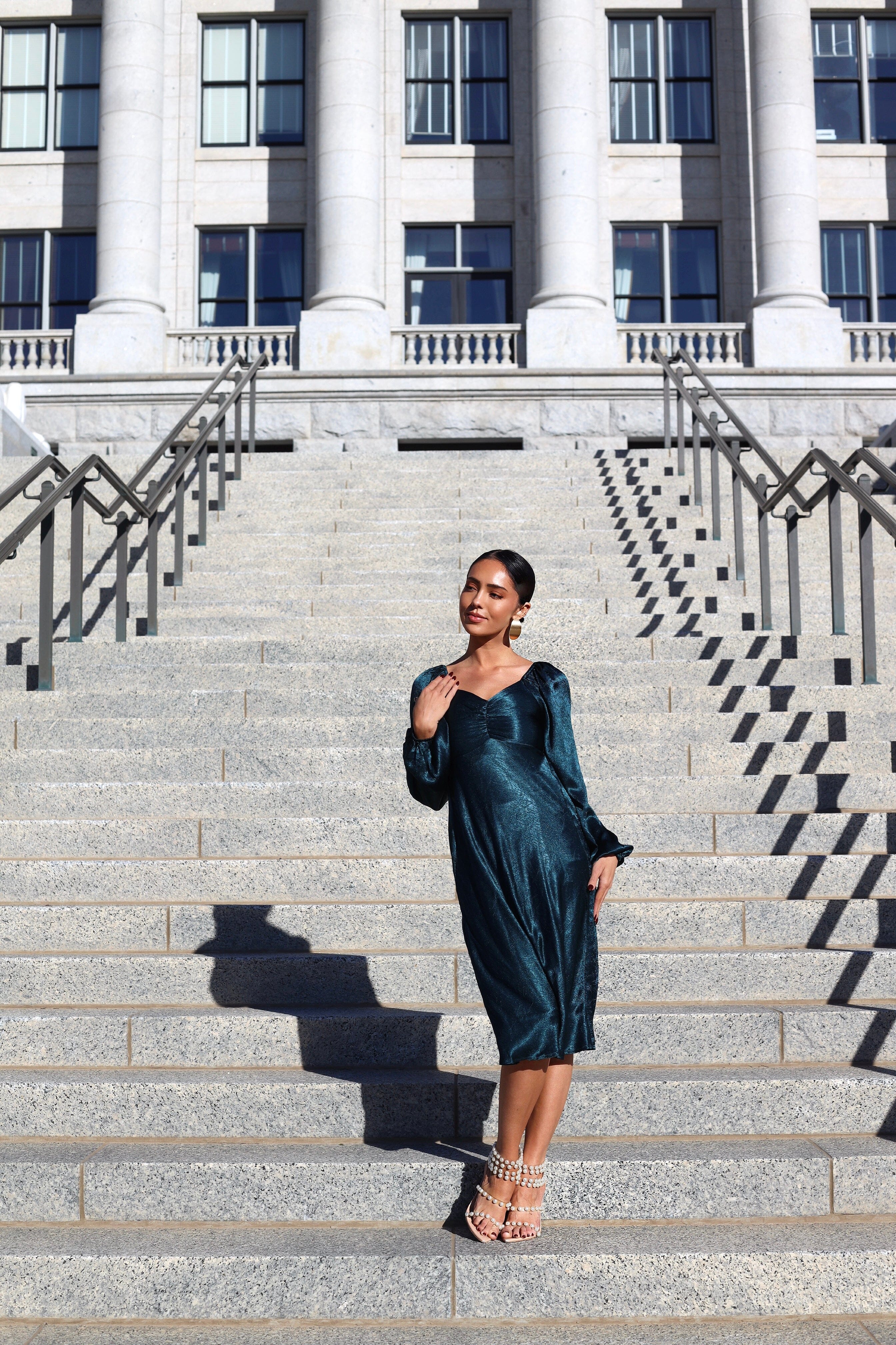 The Nellie Evergreen Dresses - XNAUWBI