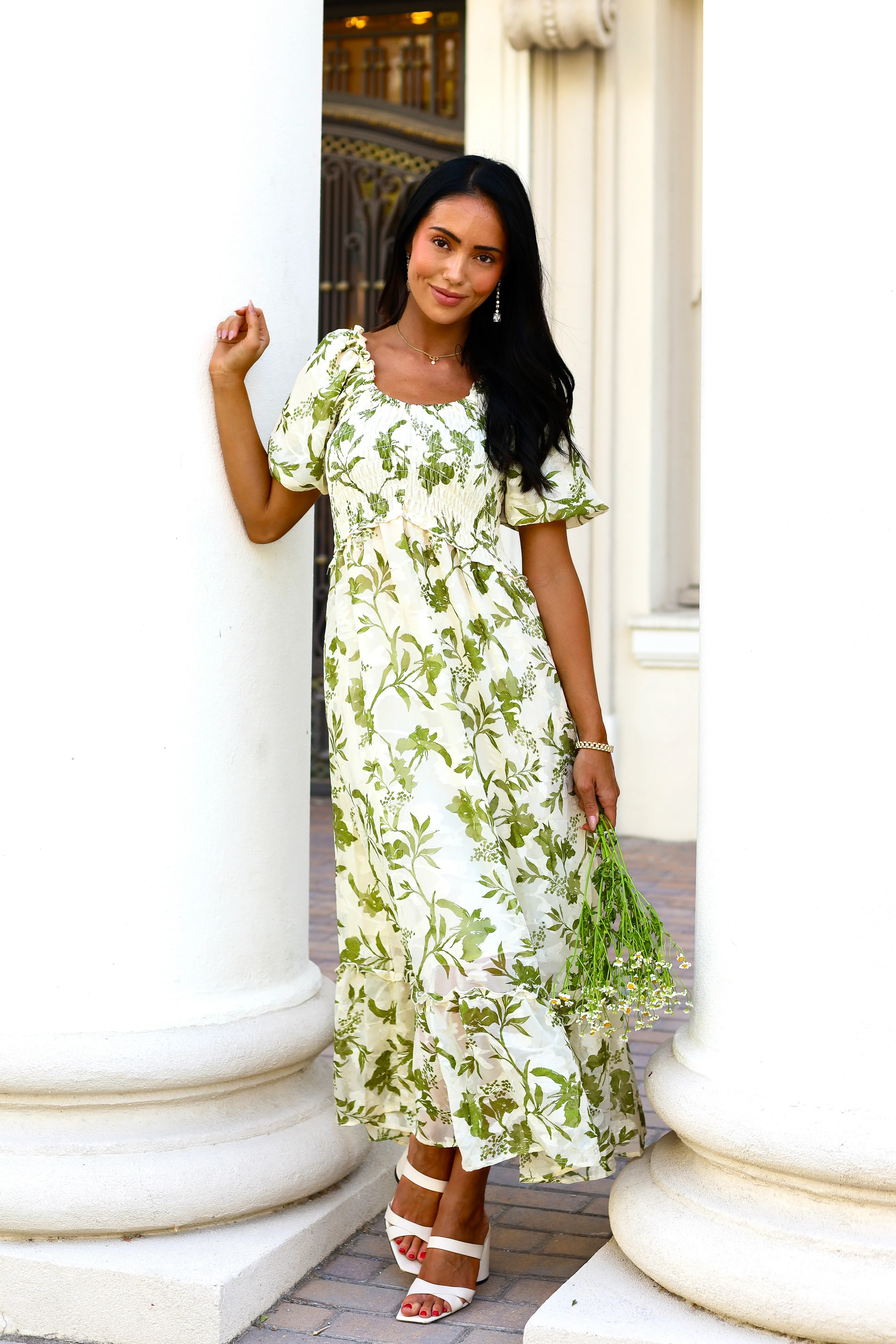 The Jensen Olivebrush Bloom Dresses - XNAUWBI