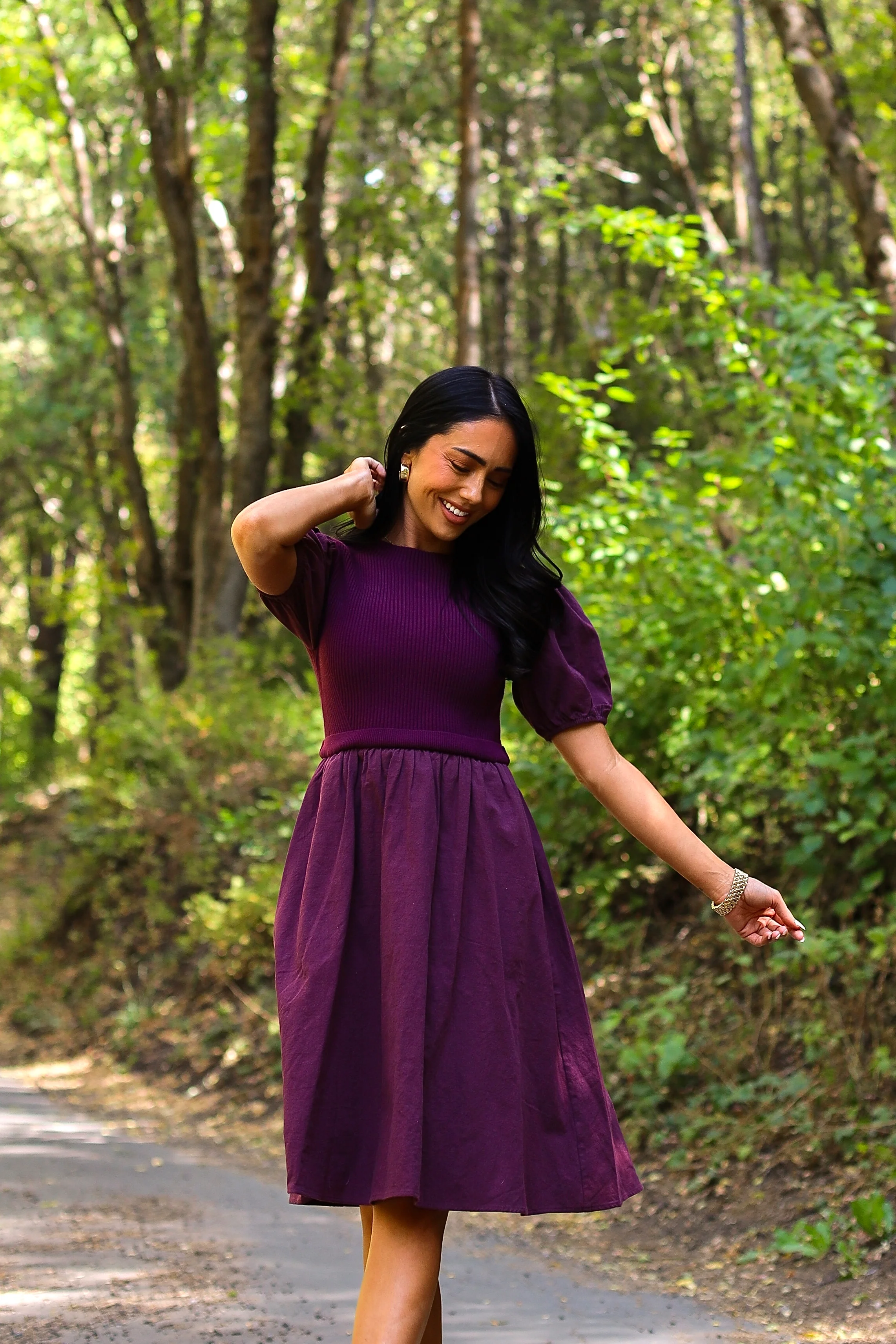 The Rosalie Grape Dresses - XNAUWBI