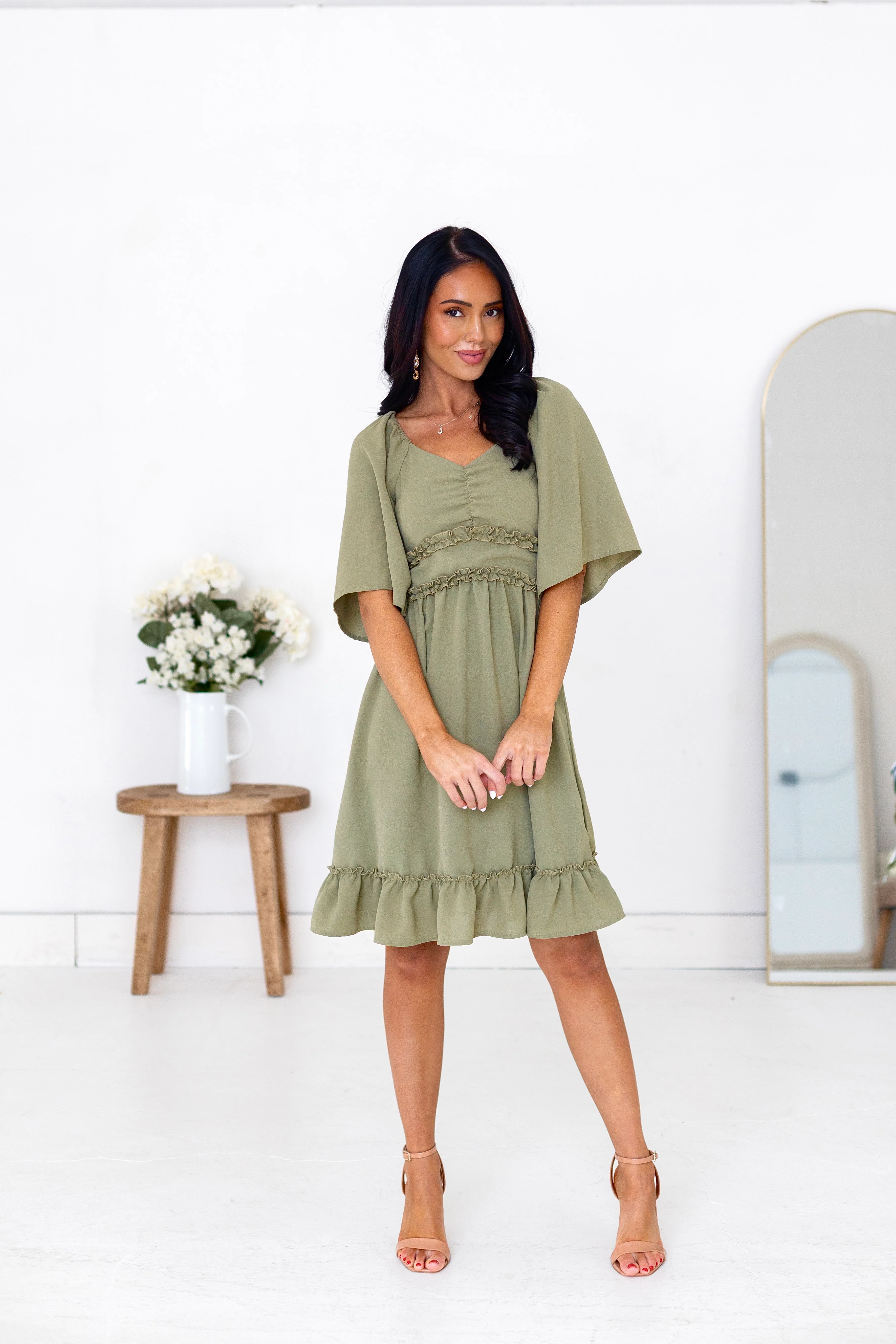 The Maya Pistachio Glow Dresses - XNAUWBI