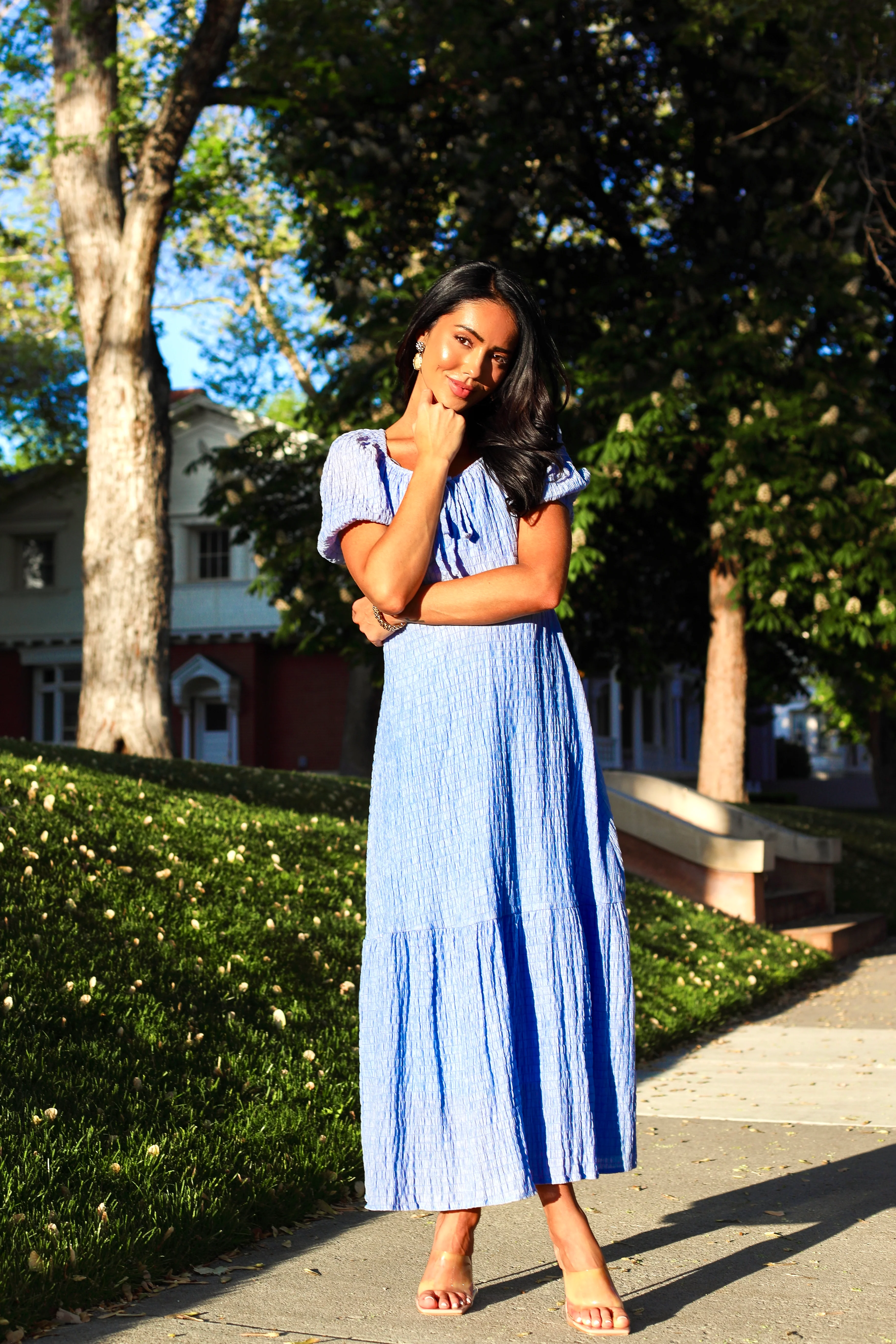 The Marlaine Light Blue Dresses - XNAUWBI