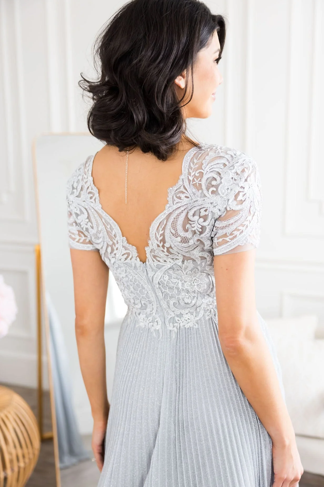 The Tiana Soft Silver Sparkle Dresses - XNAUWBI