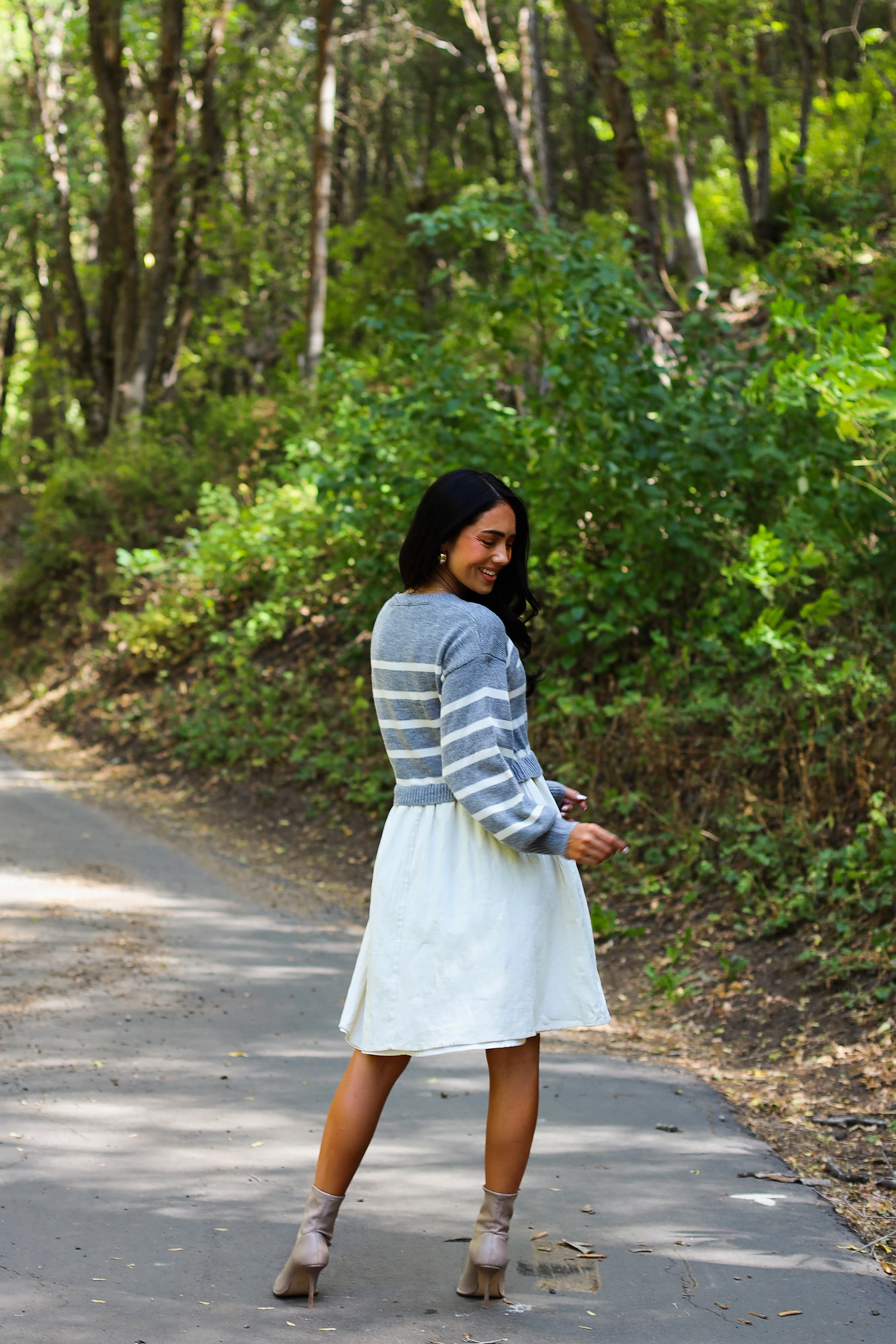 The Cameron Light Grey Dresses - XNAUWBI