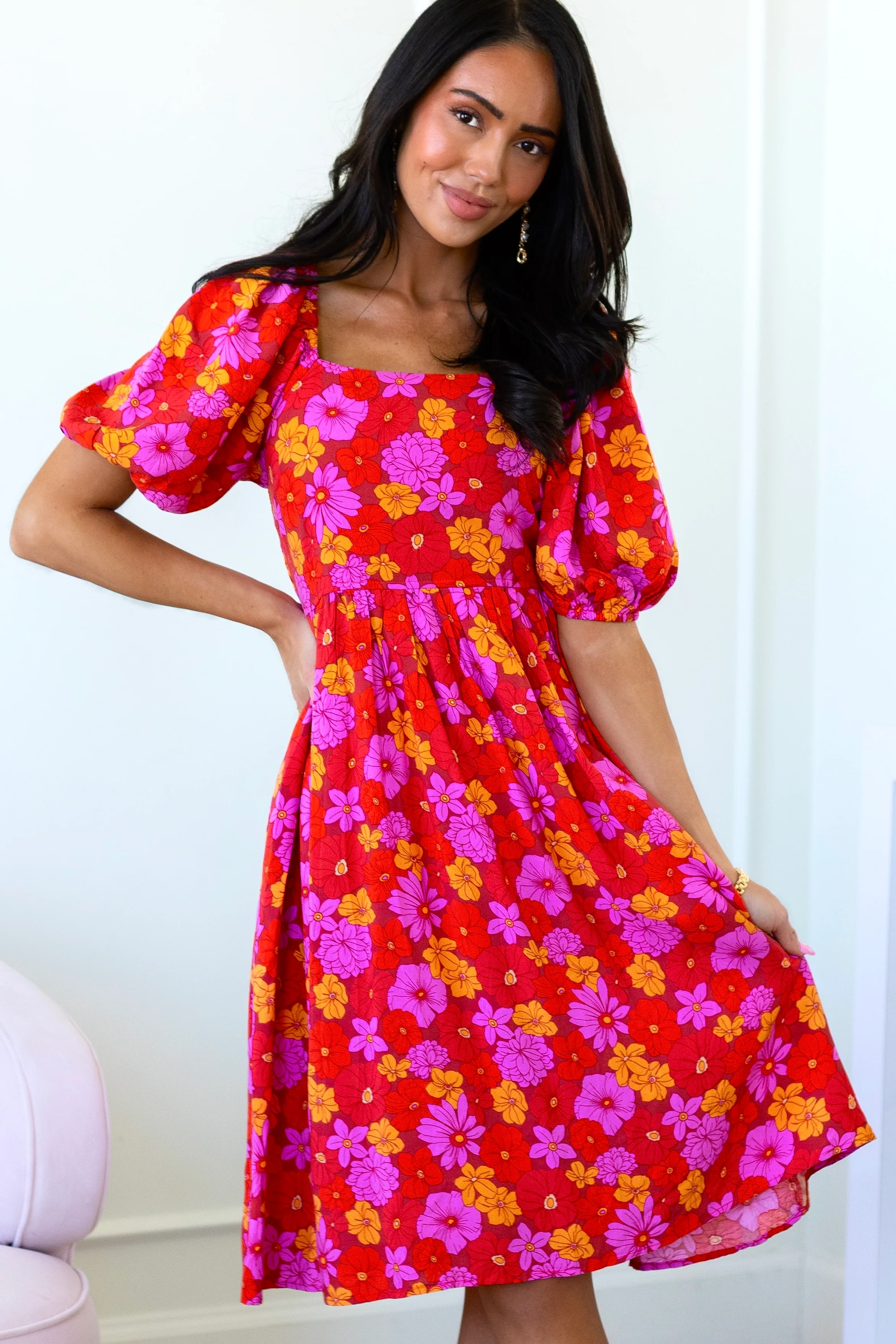 The Jaceline Dusty Red/Lavender/Peach Dresses - XNAUWBI