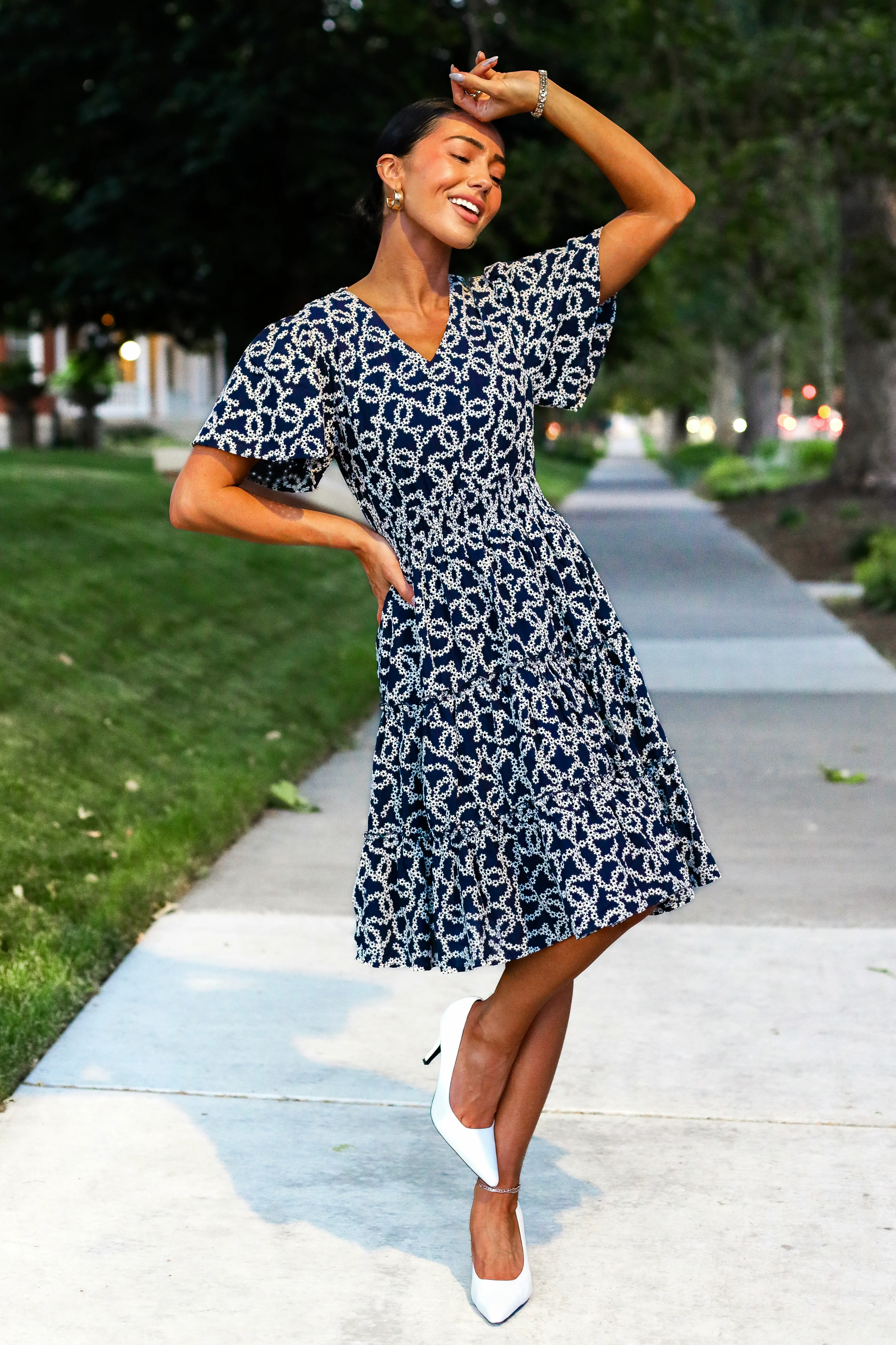 The Jemma Midnight Lotus Dresses - XNAUWBI