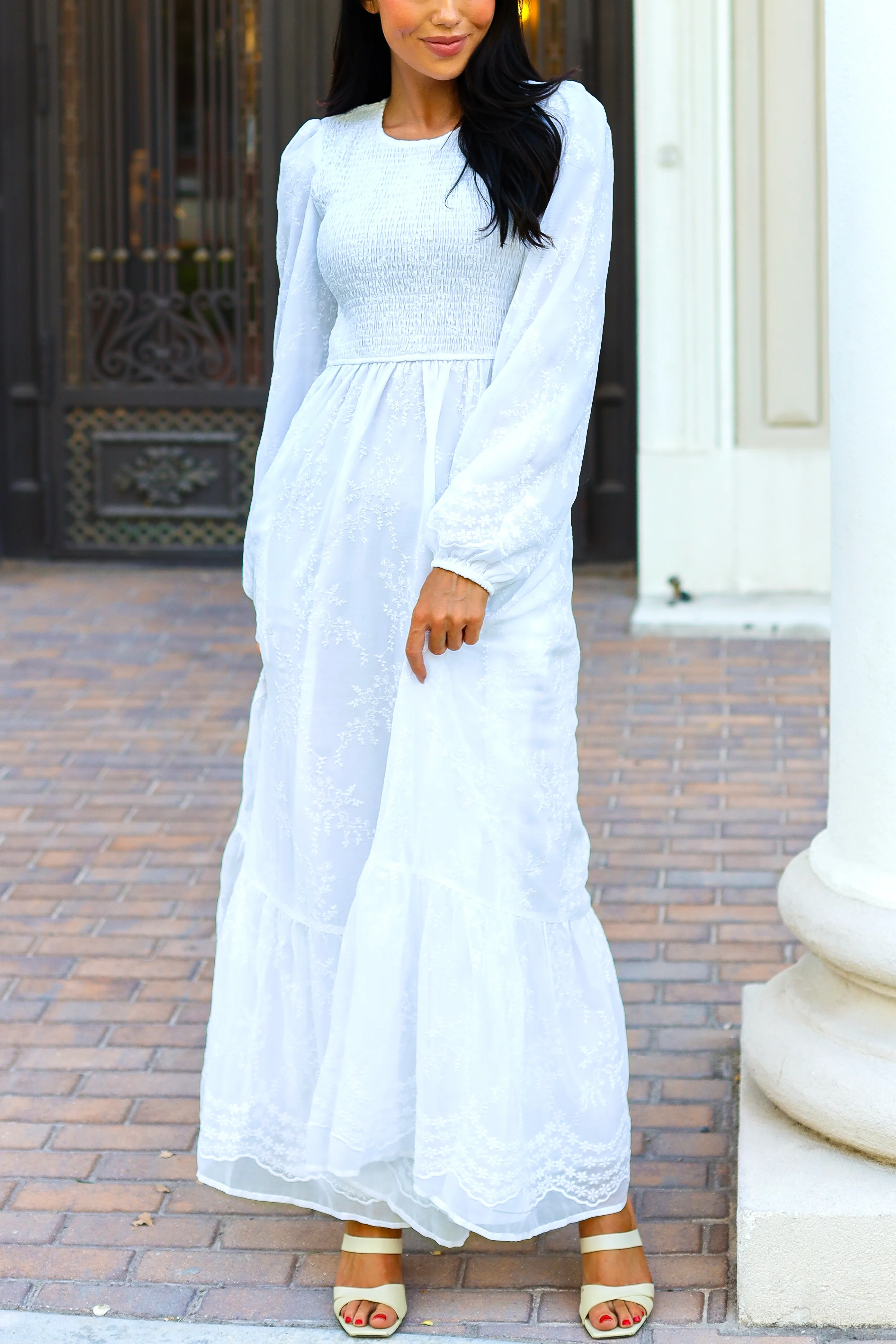 The Memrie Pure White Dresses - XNAUWBI