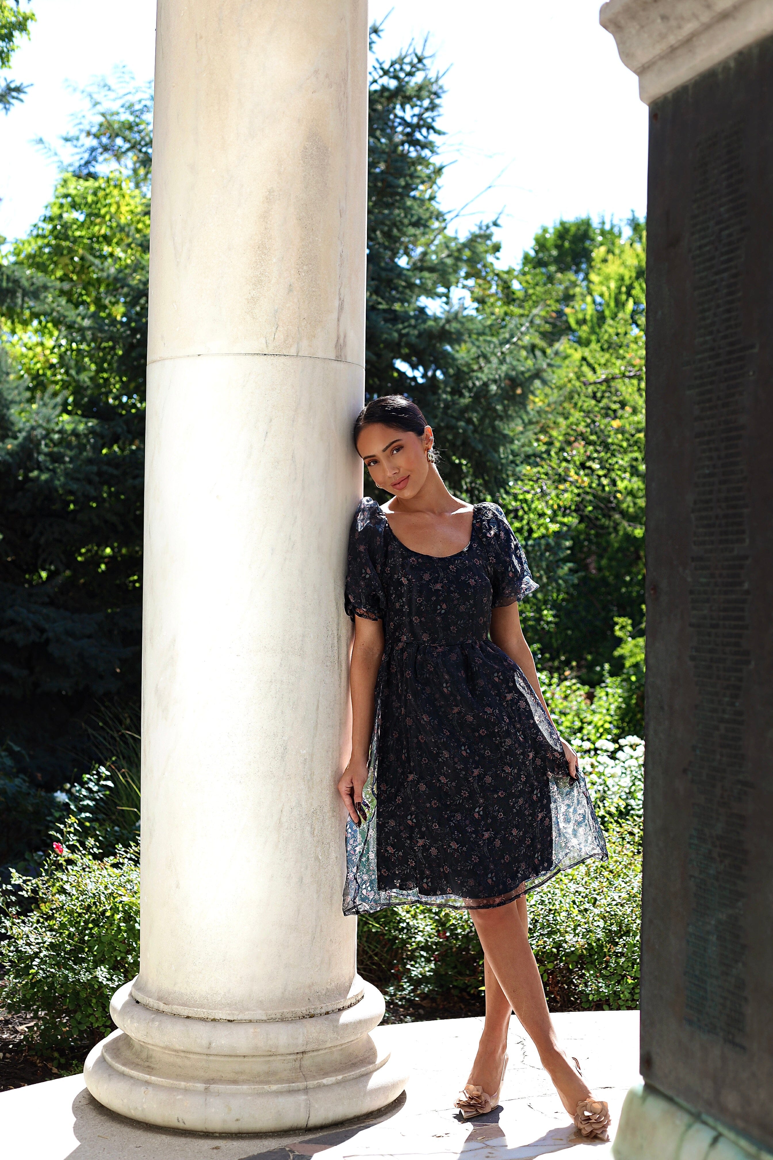 The Alta Black Floral Dresses - XNAUWBI