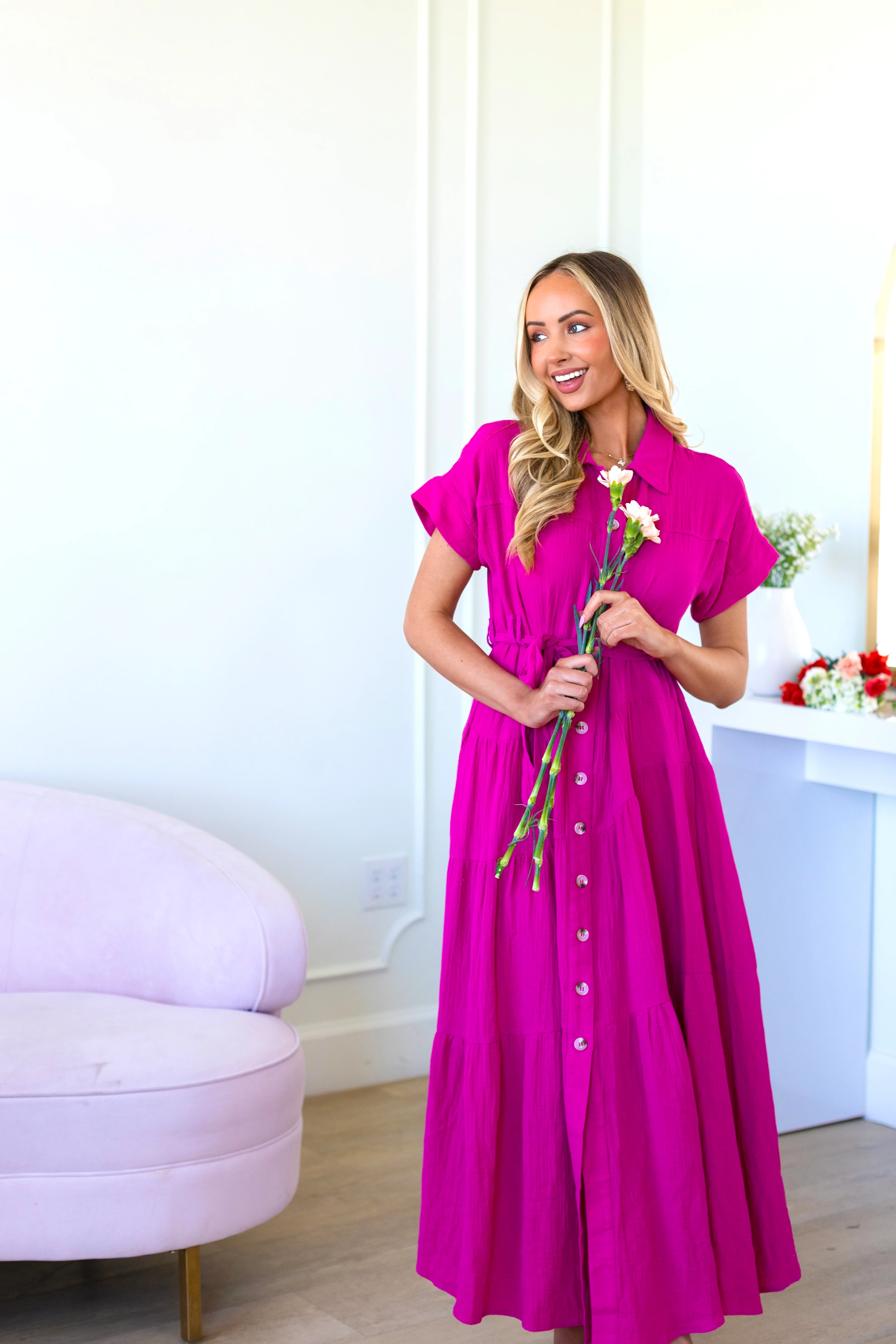 The Shaneece Fuchsia Dresses - XNAUWBI