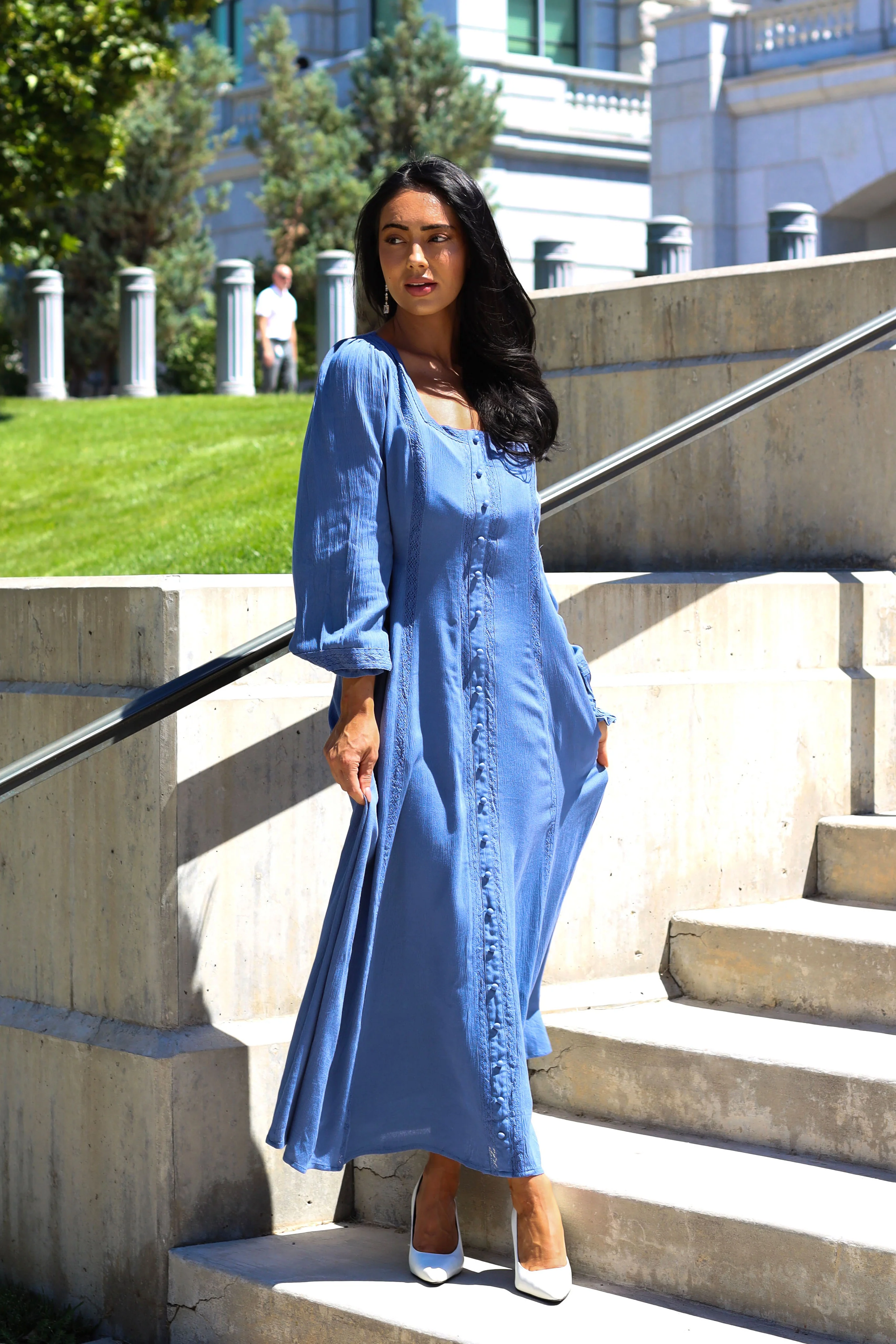 The Brett Elemental Blue Dresses - XNAUWBI